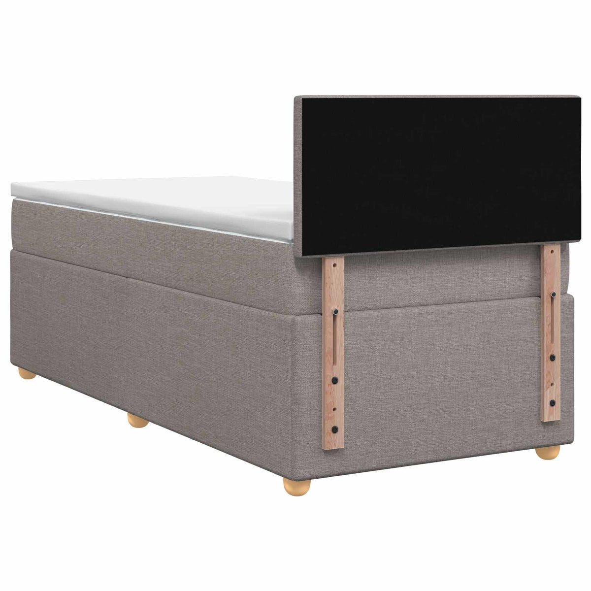Boxspring krevet s madracem Sivosmeđa 80 x 200 cm Tkanina Smeđesiva 192 x 81 x 88 cm