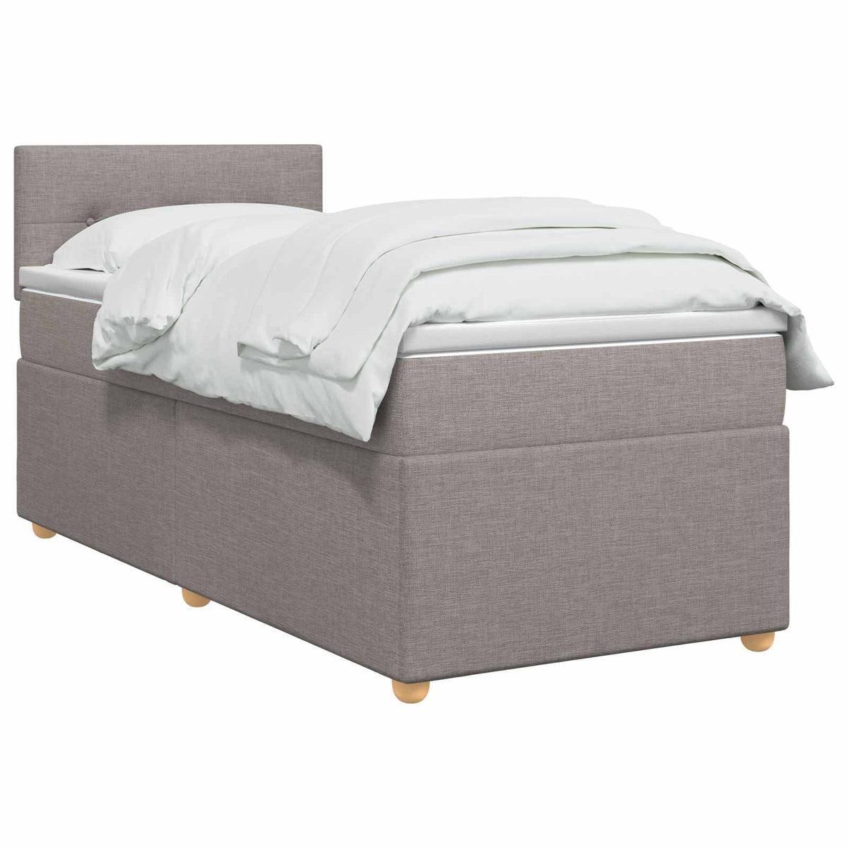 Boxspring krevet s madracem Sivosmeđa 80 x 200 cm Tkanina Smeđesiva 192 x 81 x 88 cm