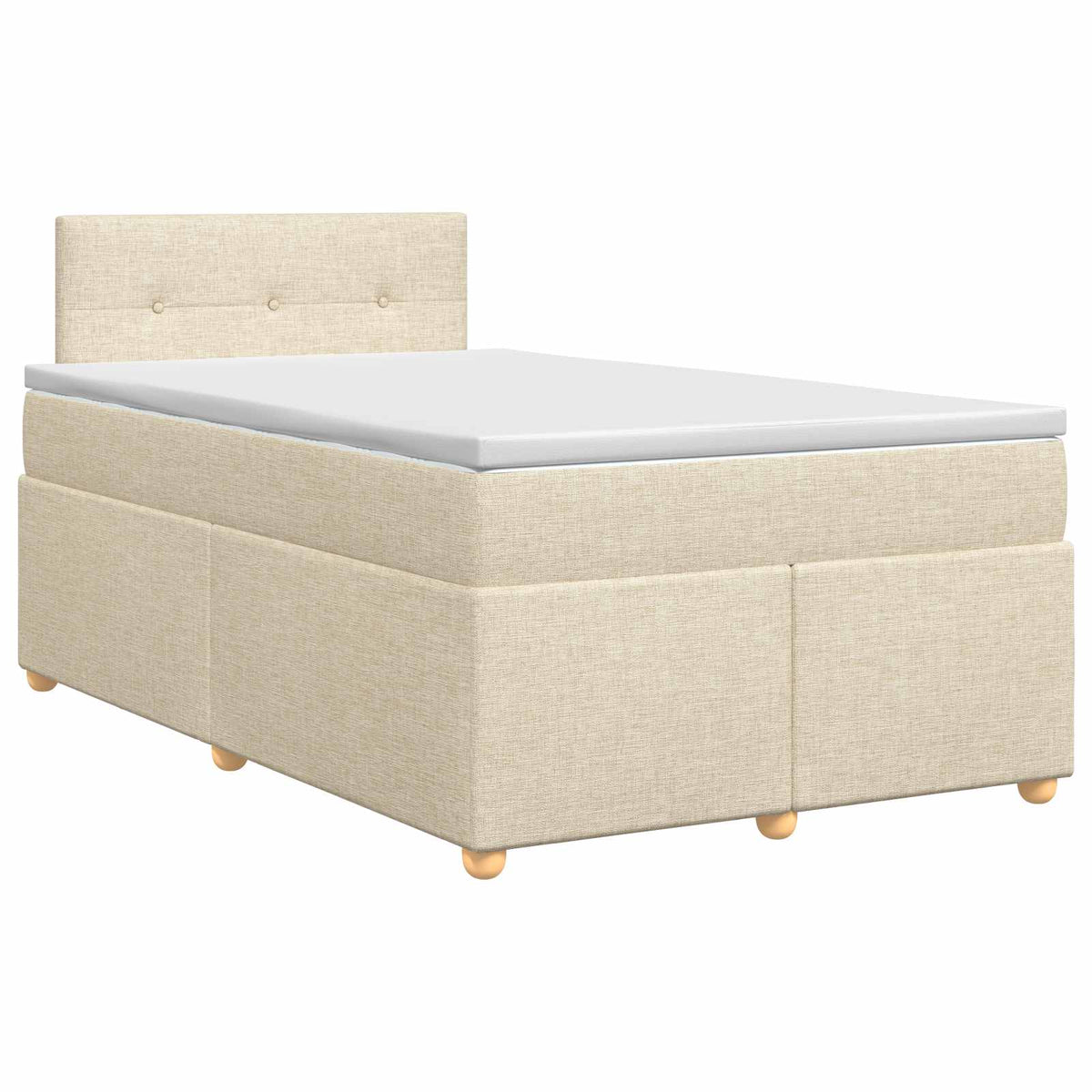 Boxspring krevet s madracem Krem 120 x 200 cm Tkanina 200 x 120 x 88 cm
