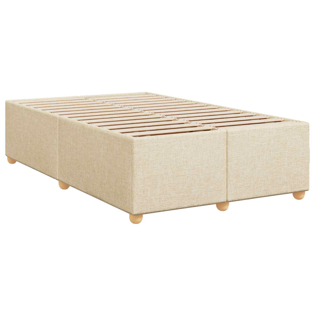 Boxspring krevet s madracem Krem 120 x 200 cm Tkanina 200 x 120 x 88 cm
