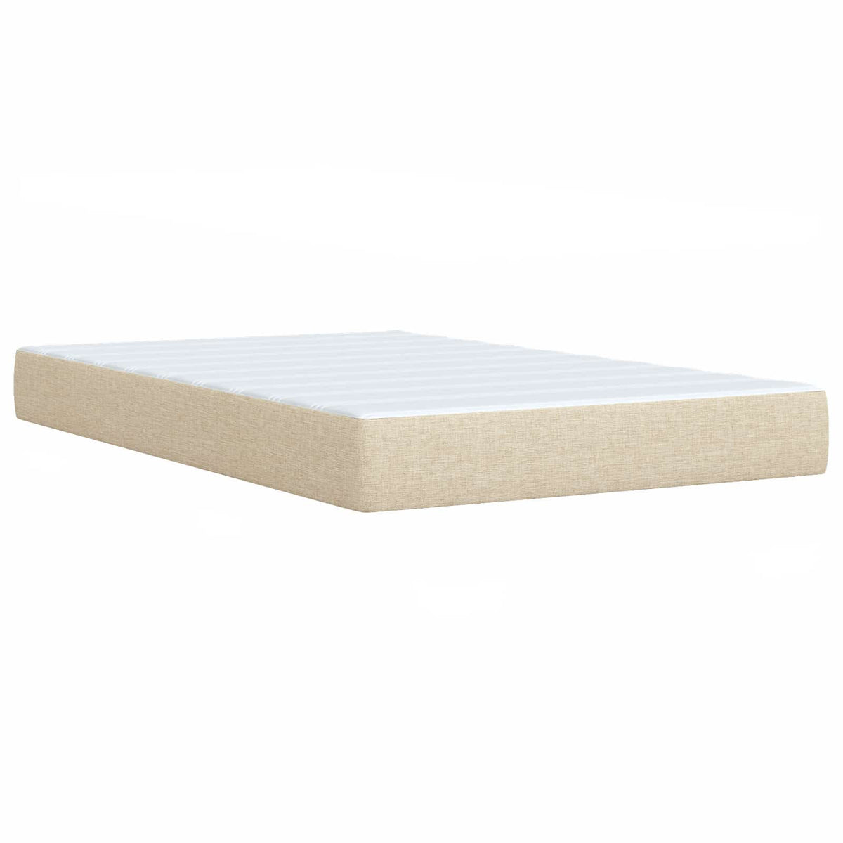 Boxspring krevet s madracem Krem 120 x 200 cm Tkanina 200 x 120 x 88 cm