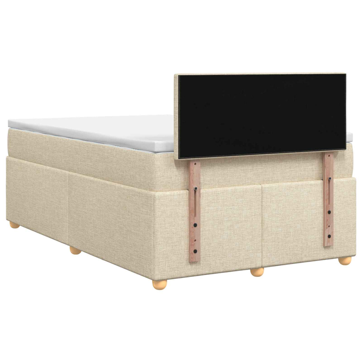 Boxspring krevet s madracem Krem 120 x 200 cm Tkanina 200 x 120 x 88 cm