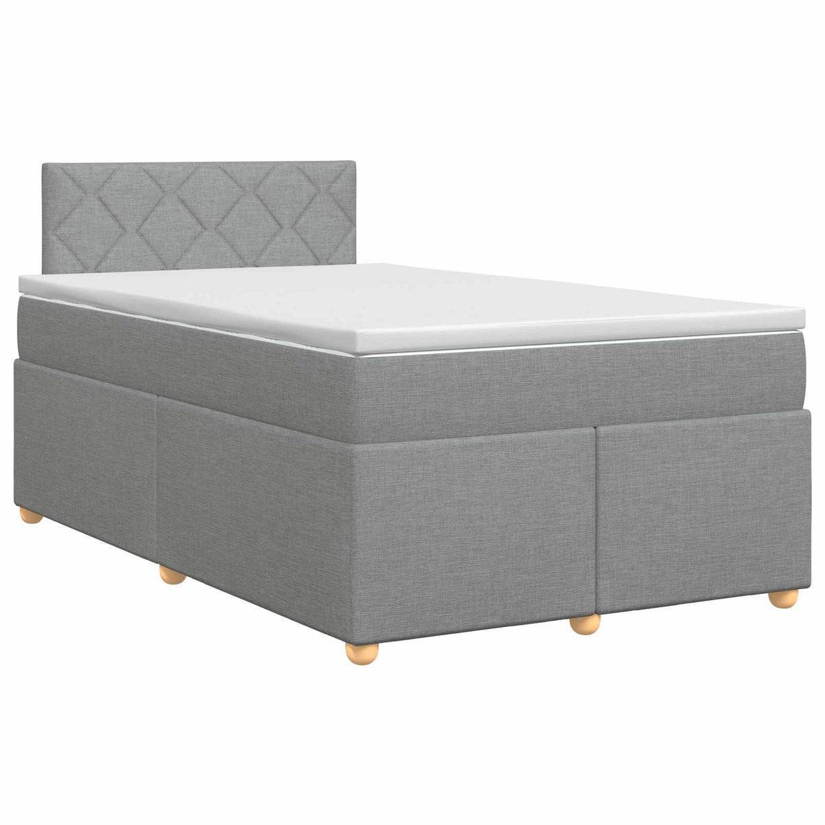 Boxspring krevet s madracem Svjetlosiva 120 x 200 cm Tkanina 200 x 120 x 88 cm