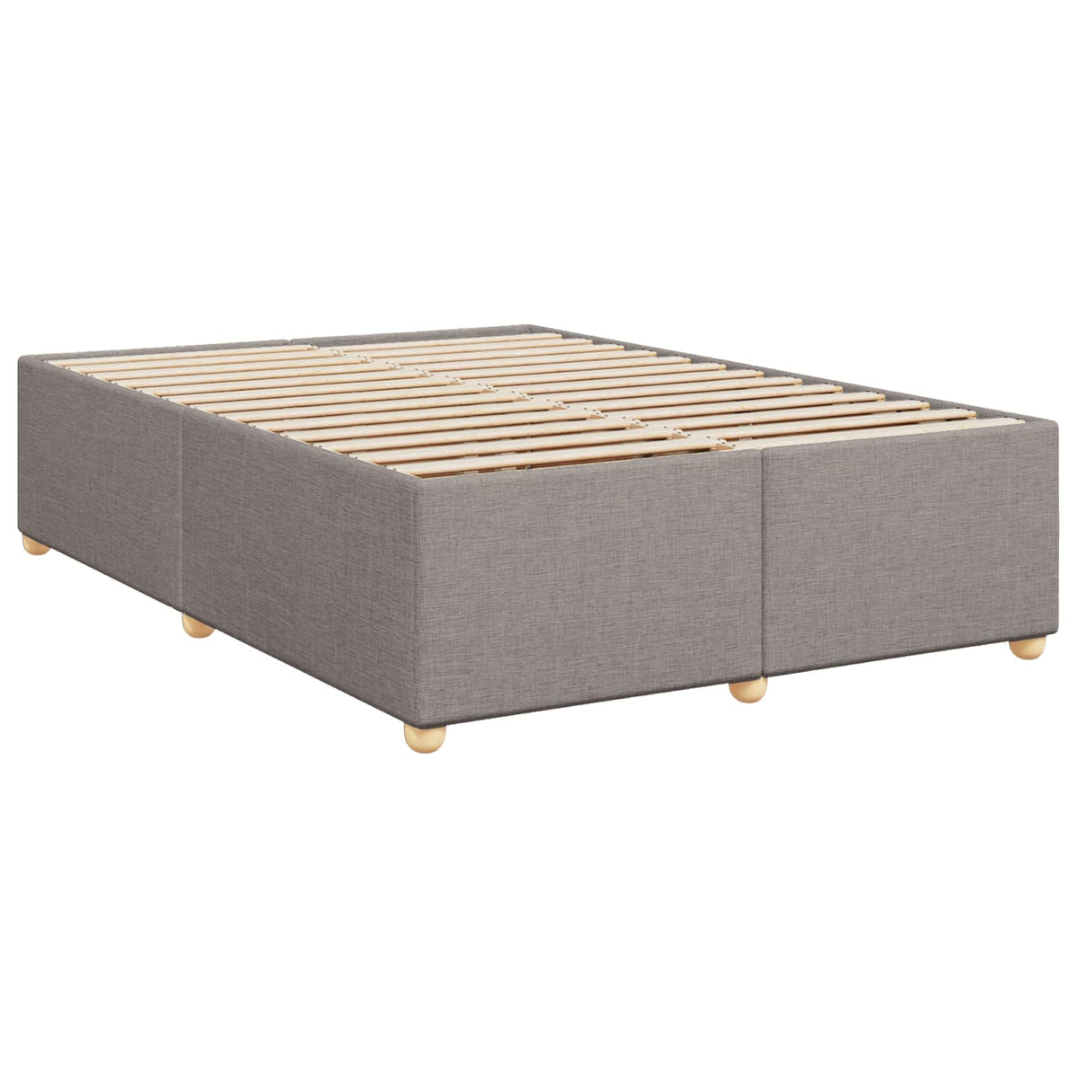 Boxspring krevet s madracem Sivosmeđa 160 x 200 cm Tkanina Smeđesiva 202 x 160 x 88 cm