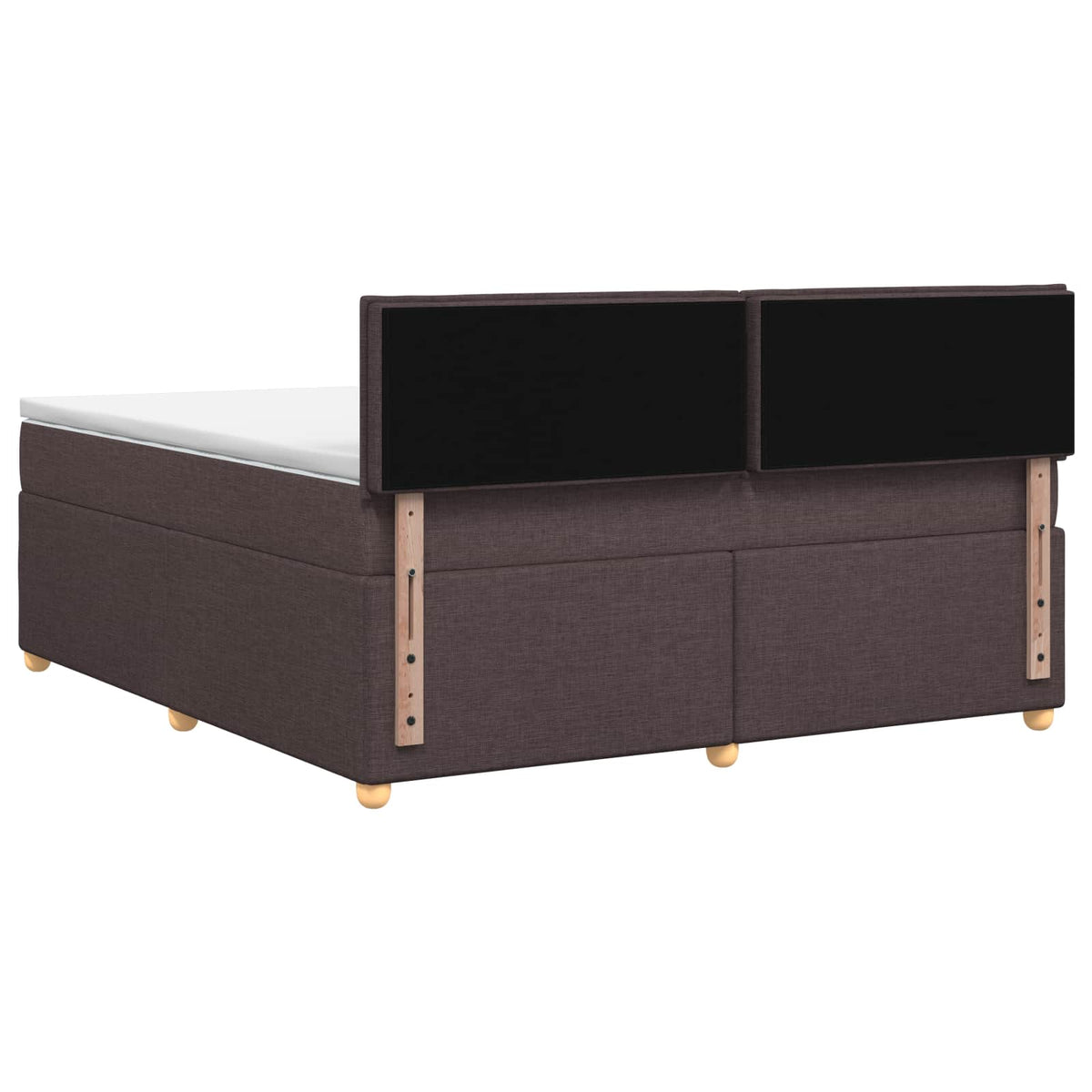 Boxspring krevet s madracem Tamno smeđa 180 x 200 cm Tkanina 202 x 182 x 88 cm