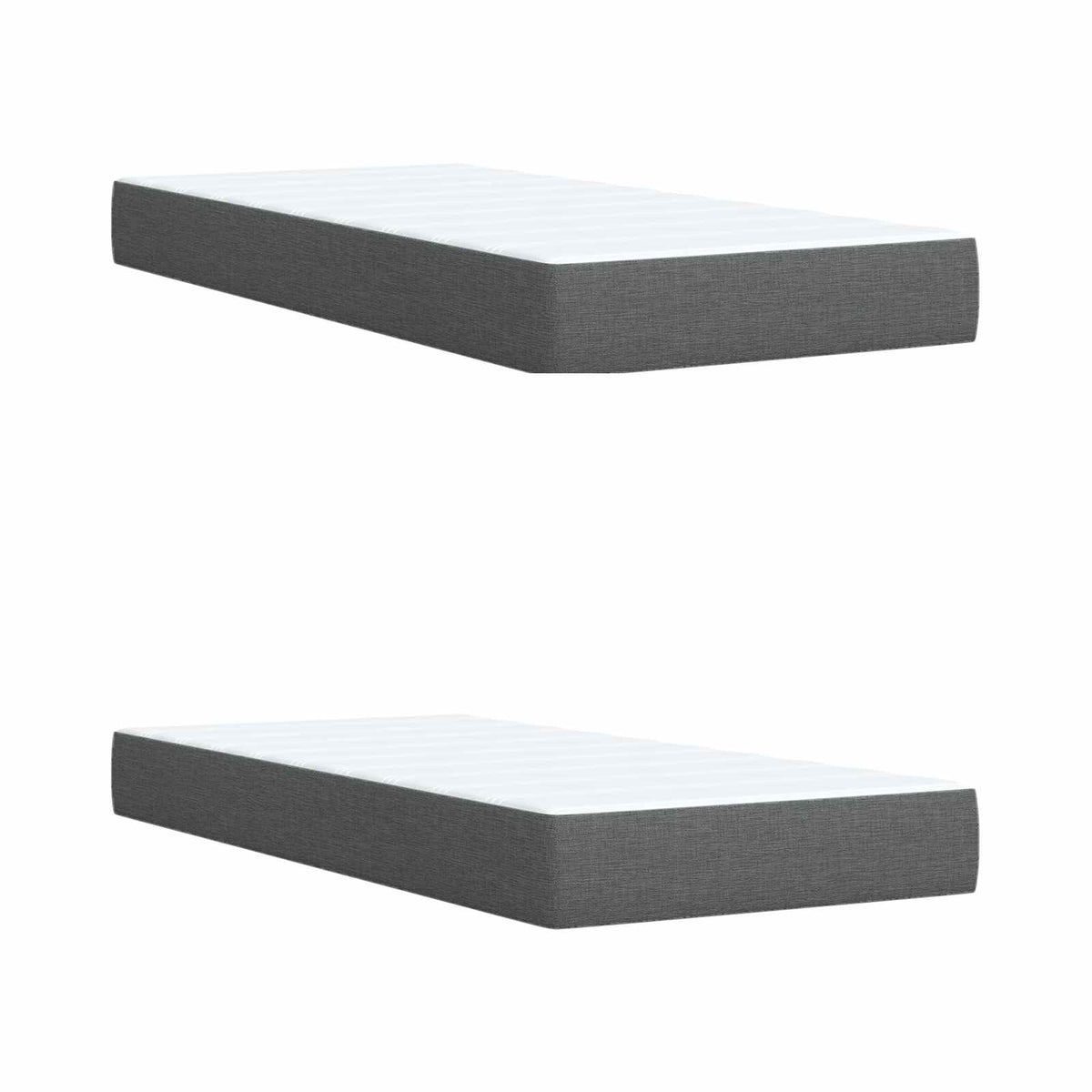 Boxspring krevet s madracem Tamnosiva 200 x 200 cm Tkanina 202 x 202 x 88 cm