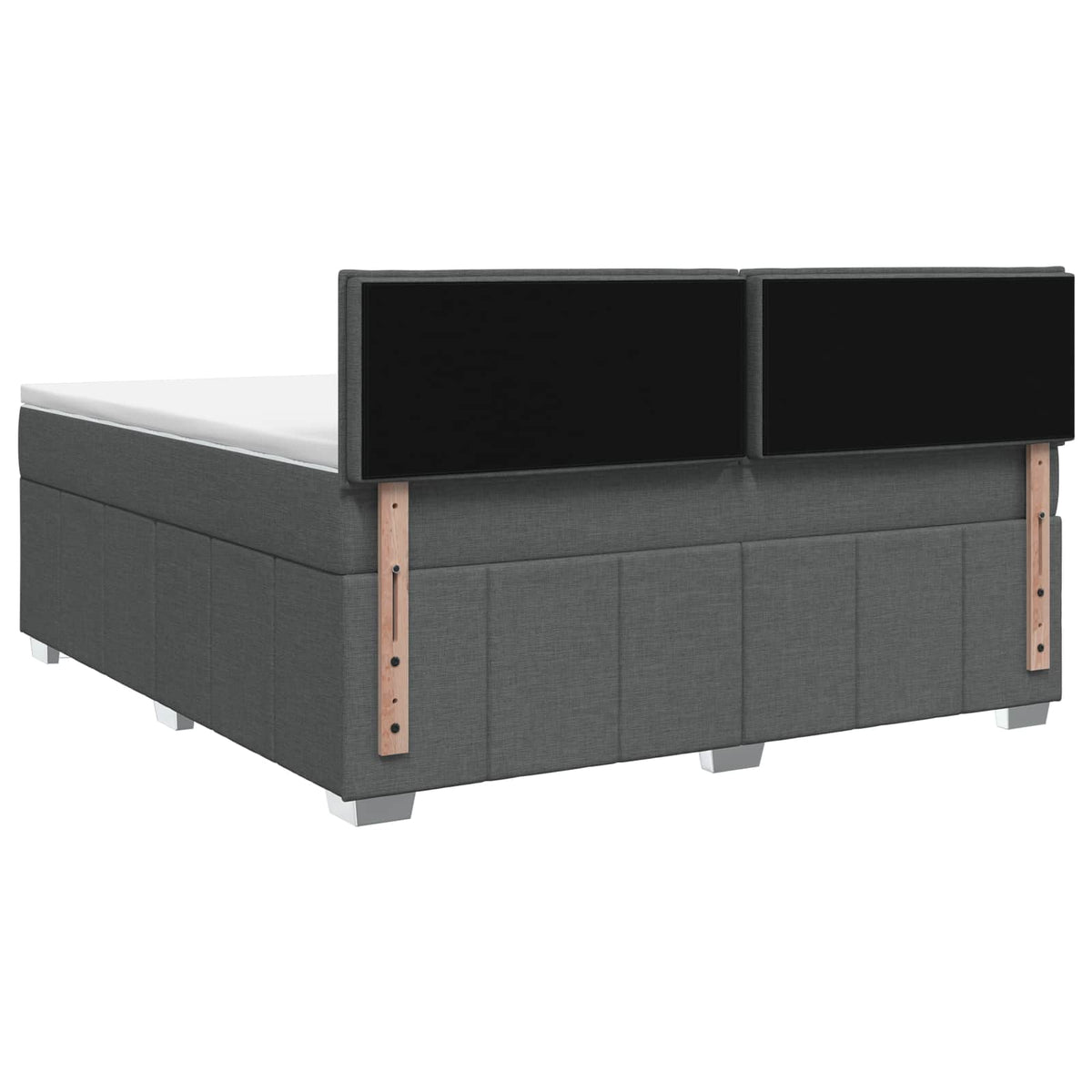 Boxspring krevet s madracem Tamnosiva 140 x 200 cm Tkanina 200 x 140 x 88 cm