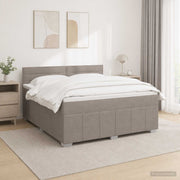 Boxspring krevet s madracem Sivosmeđa 180 x 200 cm Tkanina Tupe 202 x 183.5 x 88 cm