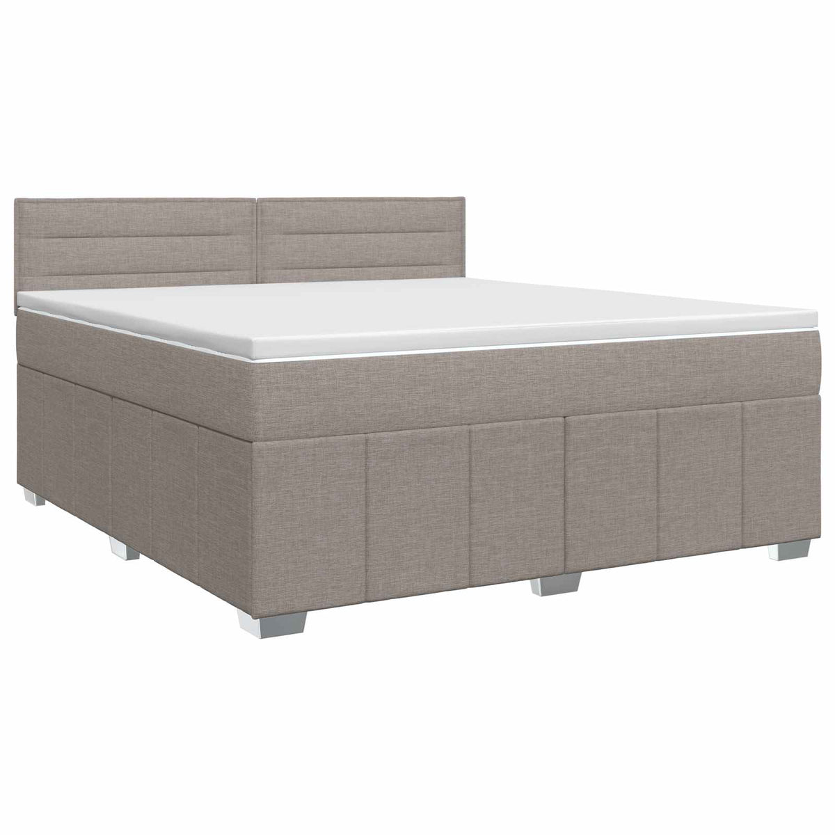 Boxspring krevet s madracem Sivosmeđa 180 x 200 cm Tkanina Tupe 202 x 183.5 x 88 cm