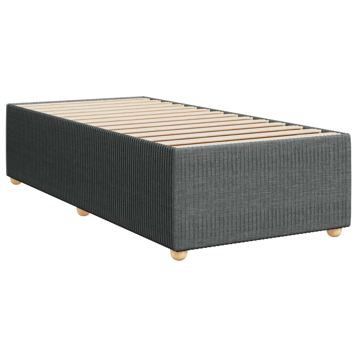 Boxspring krevet s madracem Tamnosiva 80 x 200 cm Tkanina 200 x 80 x 100.5 cm
