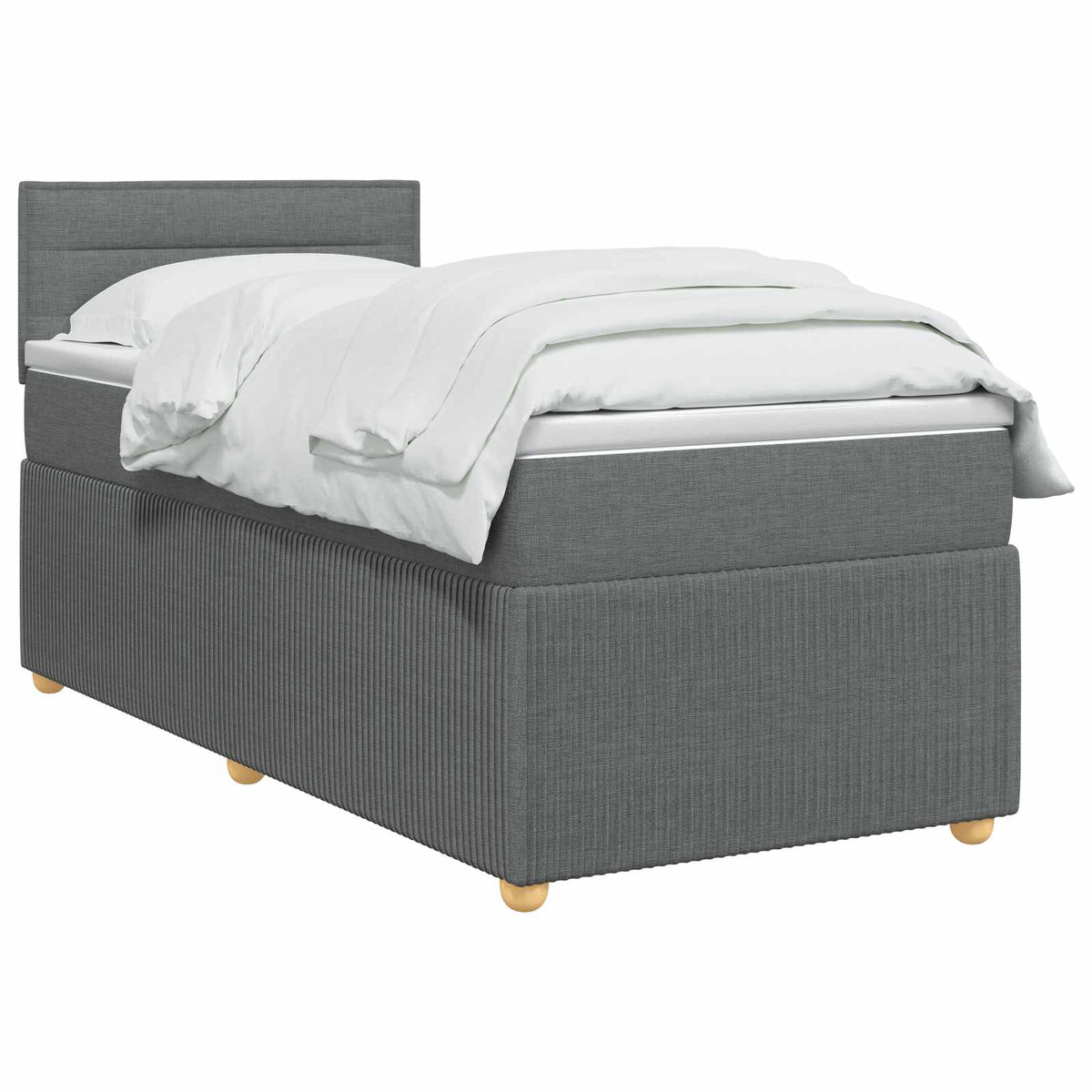 Boxspring krevet s madracem Tamnosiva 80 x 200 cm Tkanina 200 x 80 x 100.5 cm
