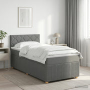 Boxspring krevet s madracem Tamnosiva 80 x 200 cm Tkanina 200 x 80 x 100.5 cm