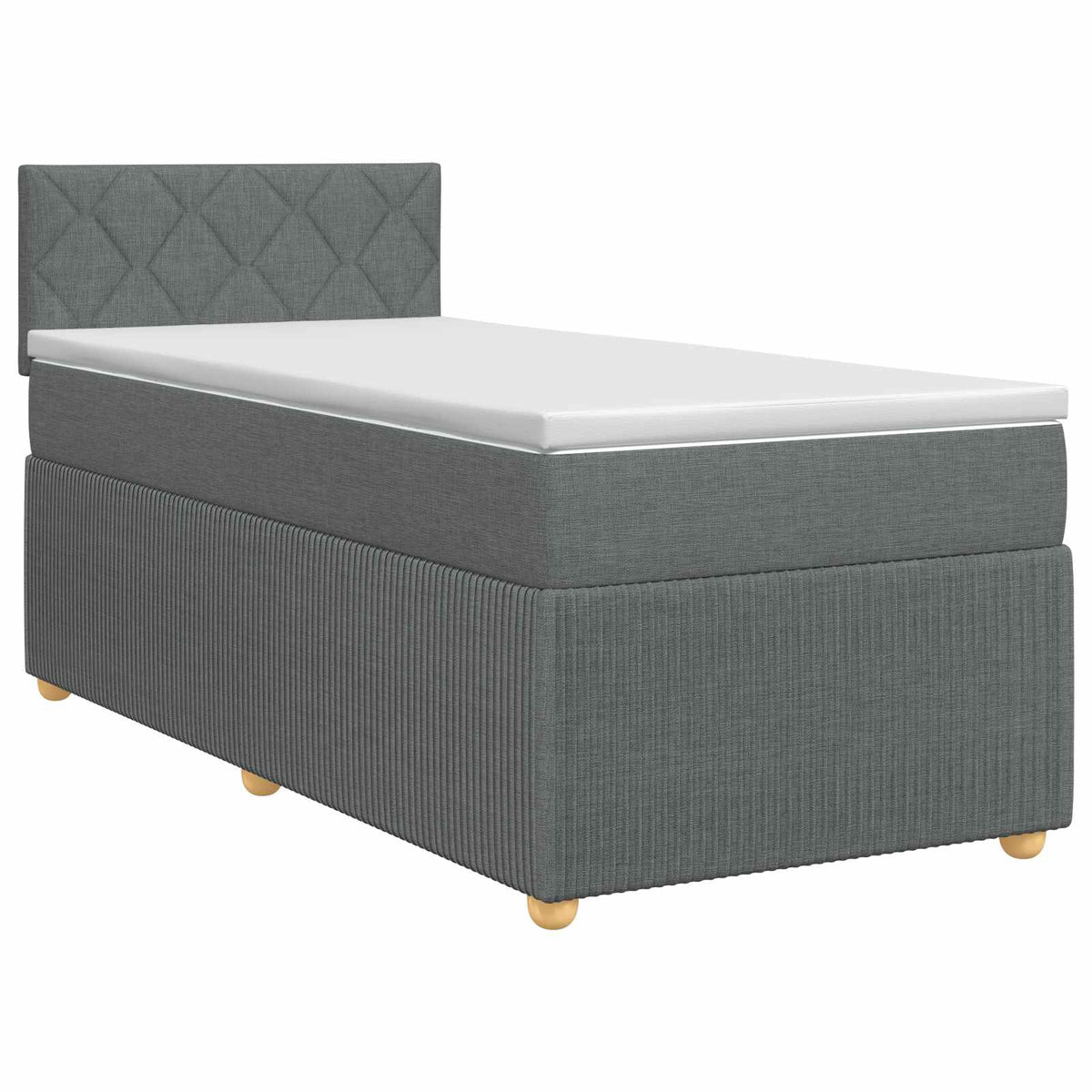 Boxspring krevet s madracem Tamnosiva 80 x 200 cm Tkanina 200 x 80 x 100.5 cm