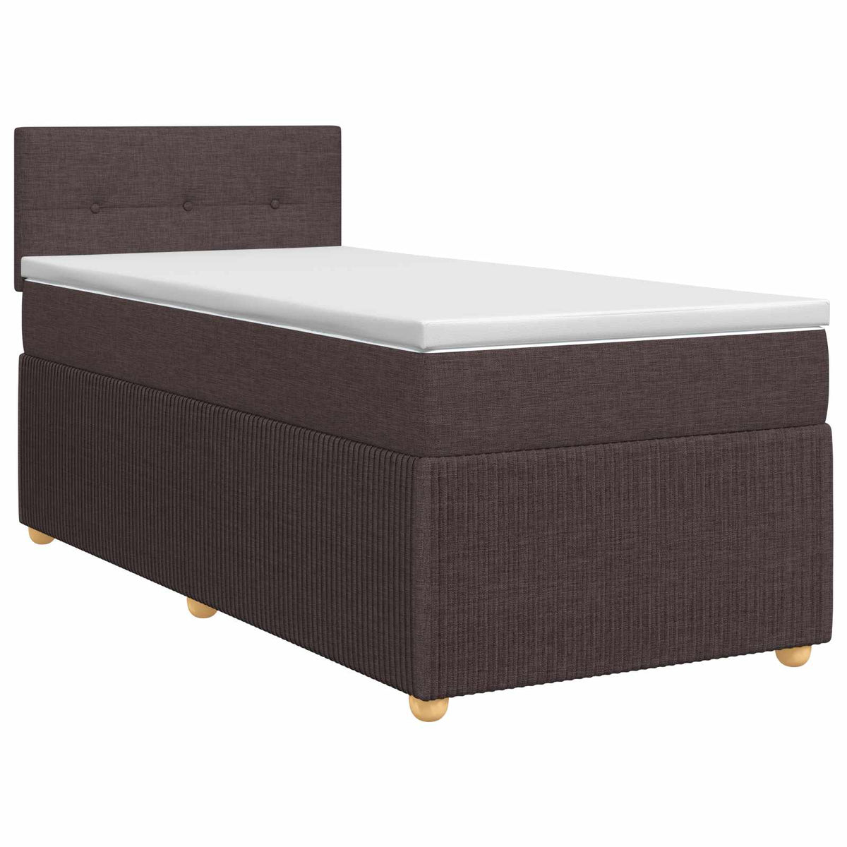 Boxspring krevet s madracem Tamno smeđa 90 x 200 cm Tkanina 200 x 90 x 100.5 cm