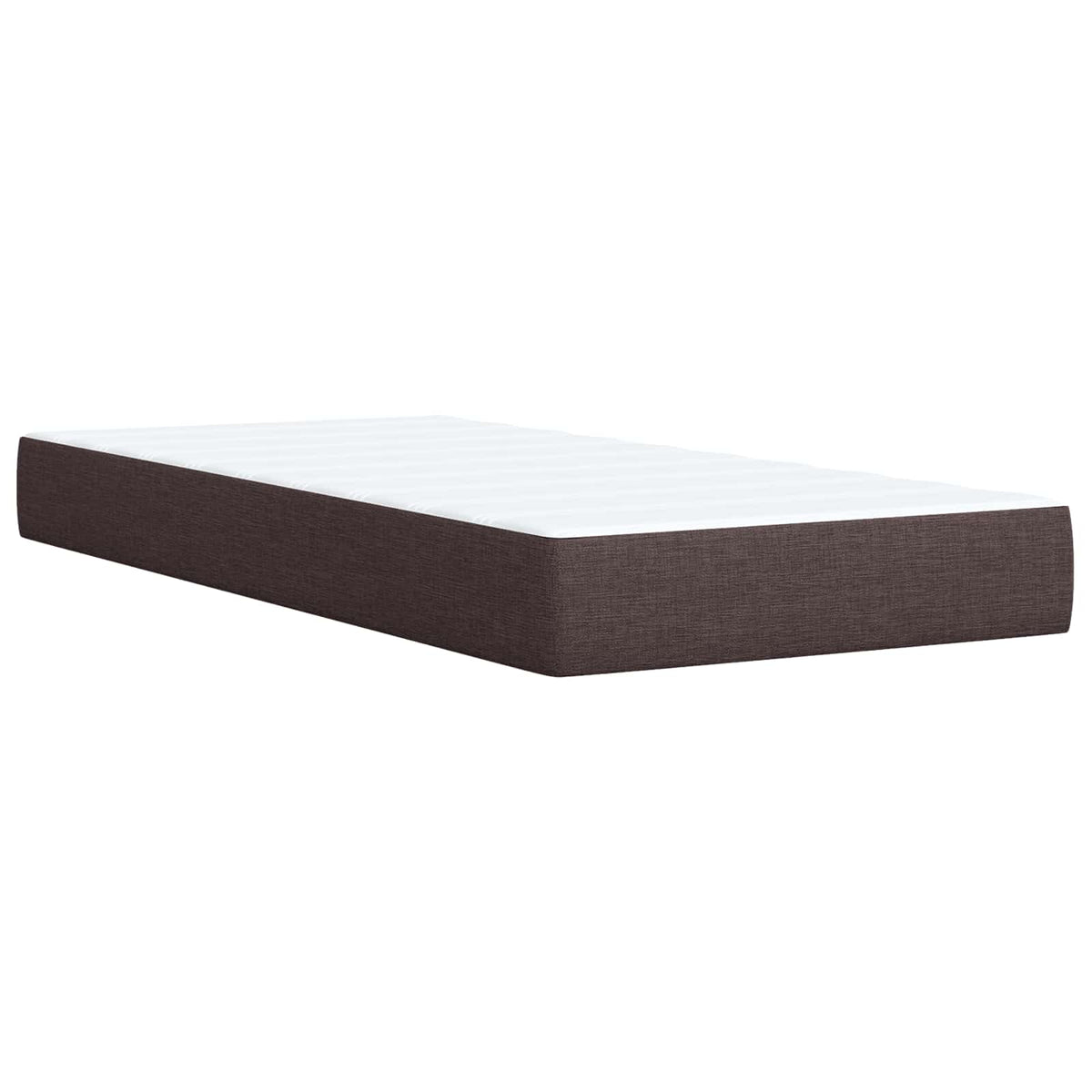Boxspring krevet s madracem Tamno smeđa 90 x 200 cm Tkanina 200 x 90 x 100.5 cm