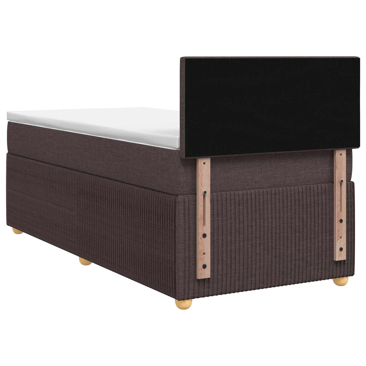 Boxspring krevet s madracem Tamno smeđa 90 x 200 cm Tkanina 200 x 90 x 100.5 cm