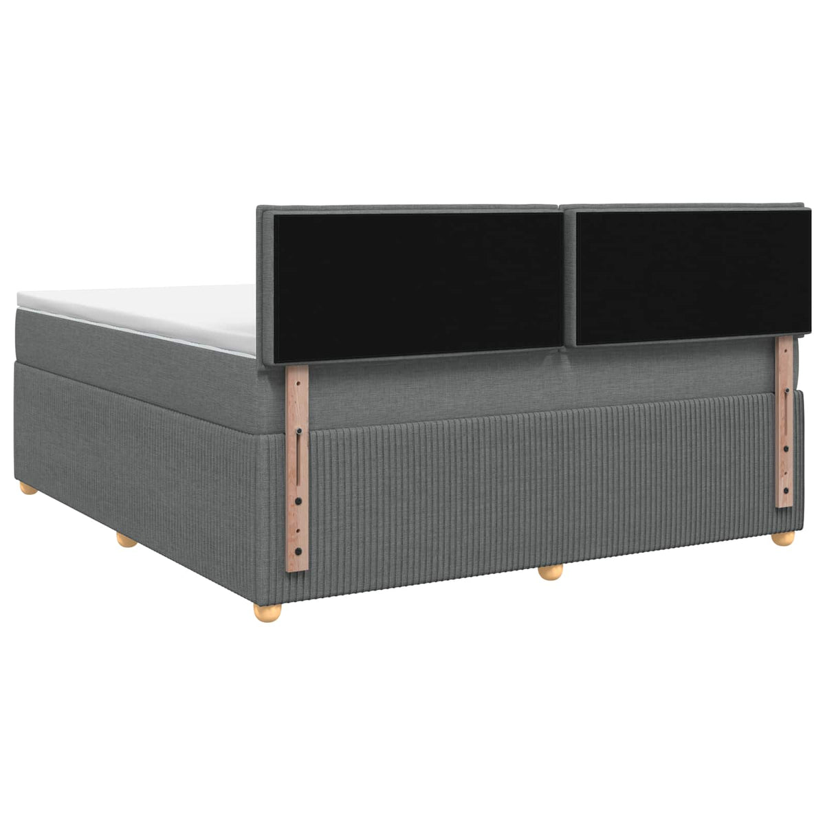 Boxspring krevet s madracem Tamnosiva 140 x 190 cm Tkanina 190 x 144 x 100.5 cm