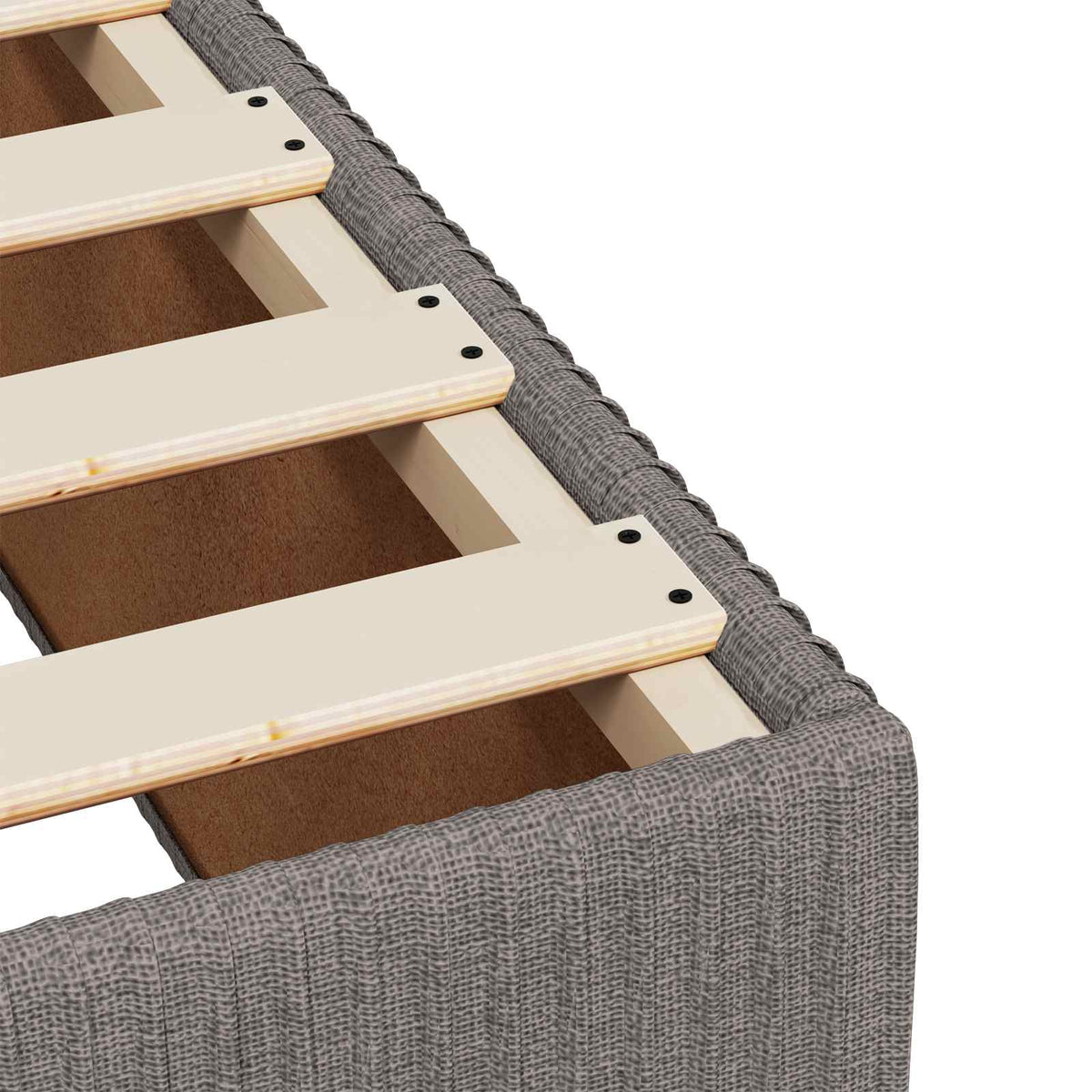 Boxspring krevet s madracem Sivosmeđa 140 x 200 cm Tkanina Smeđesiva 200 x 144 x 100.5 cm