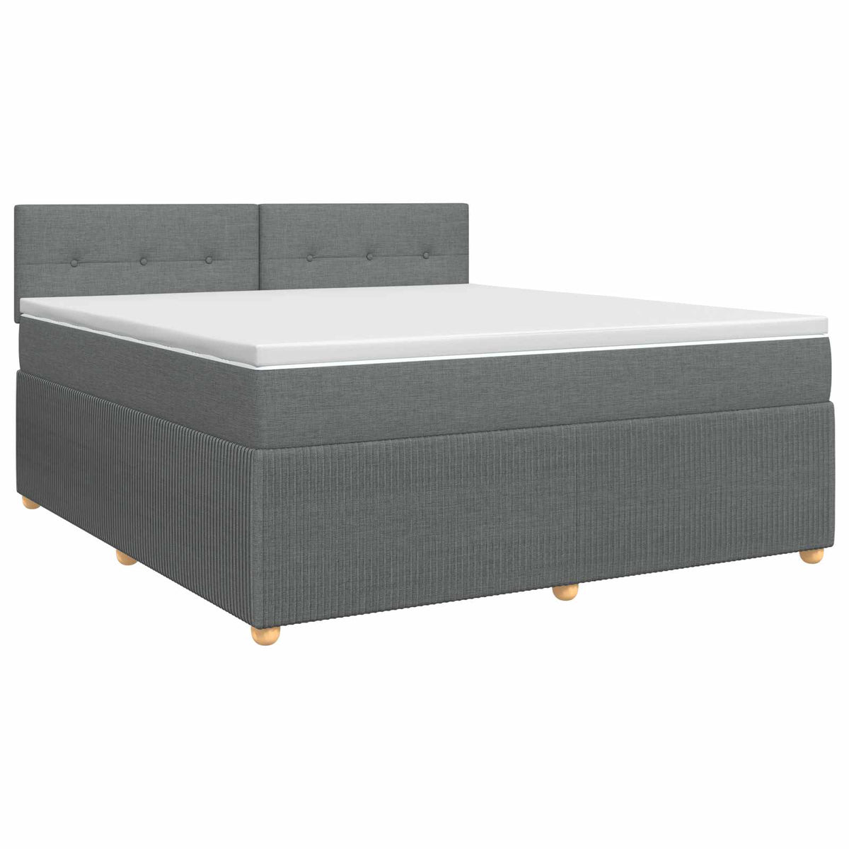 Boxspring krevet s madracem Tamnosiva 160 x 200 cm Tkanina 200 x 160 x 100.5 cm