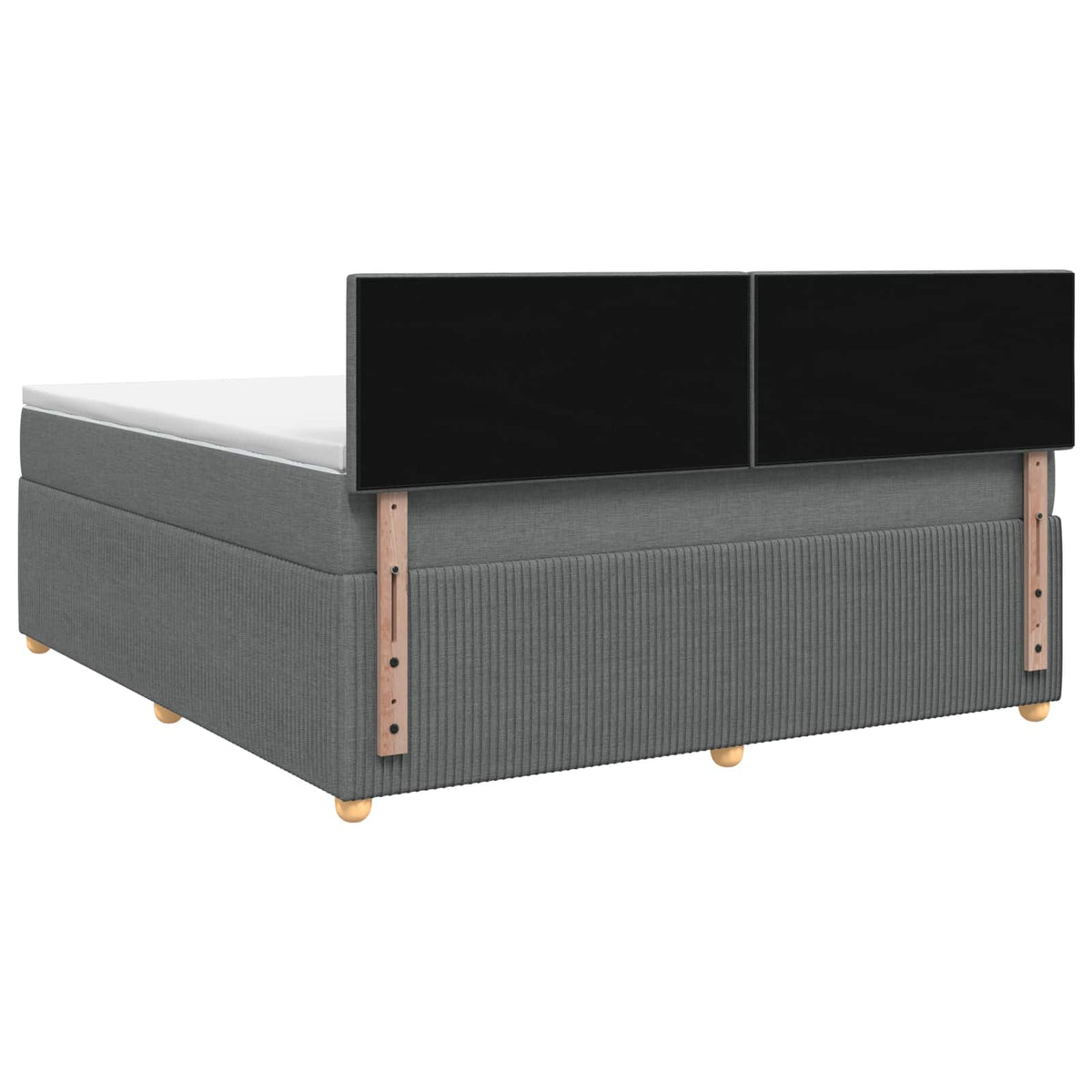 Boxspring krevet s madracem Tamnosiva 160 x 200 cm Tkanina 200 x 160 x 100.5 cm
