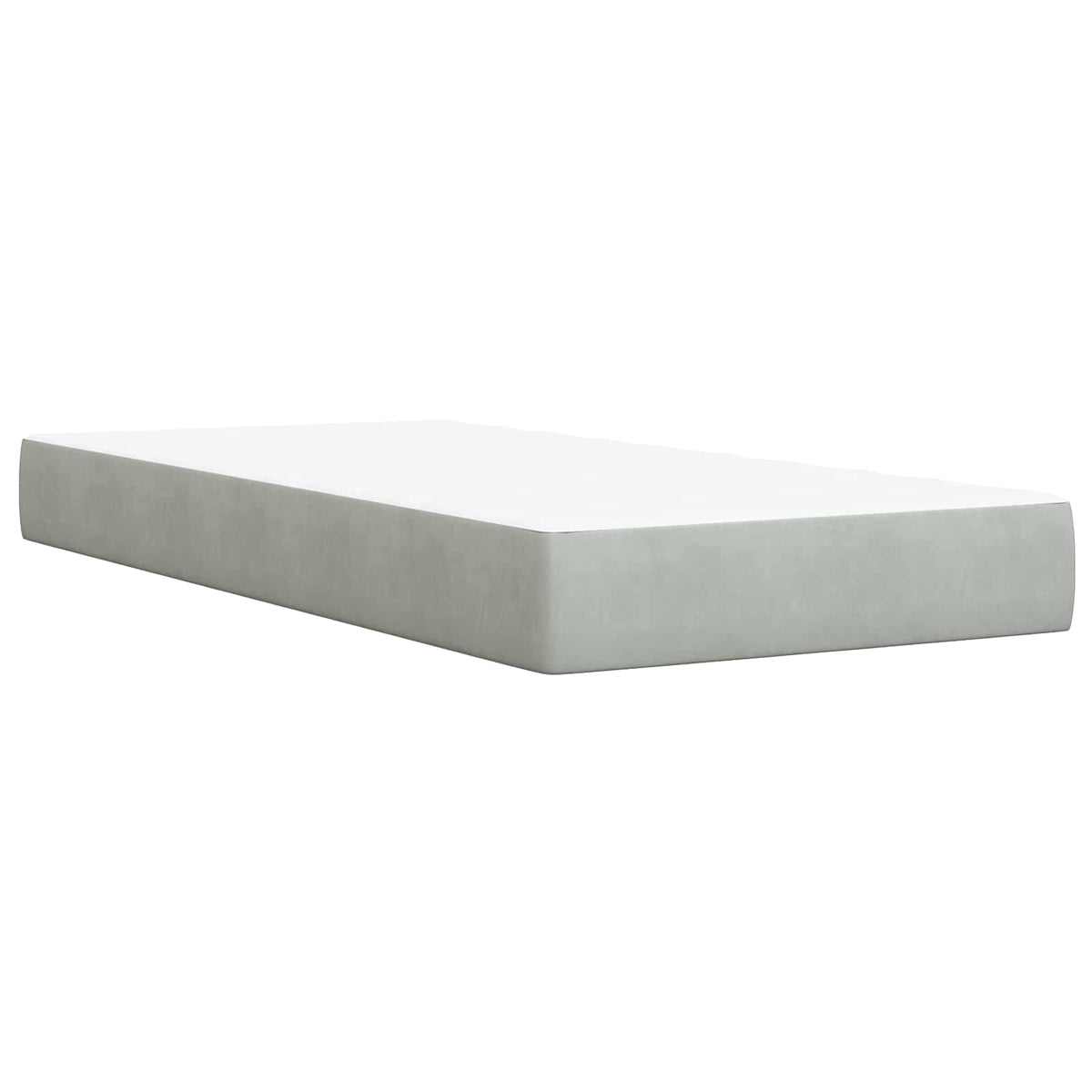 Boxspring krevet s madracem Svjetlosiva 90 x 200 cm Baršun Zelena