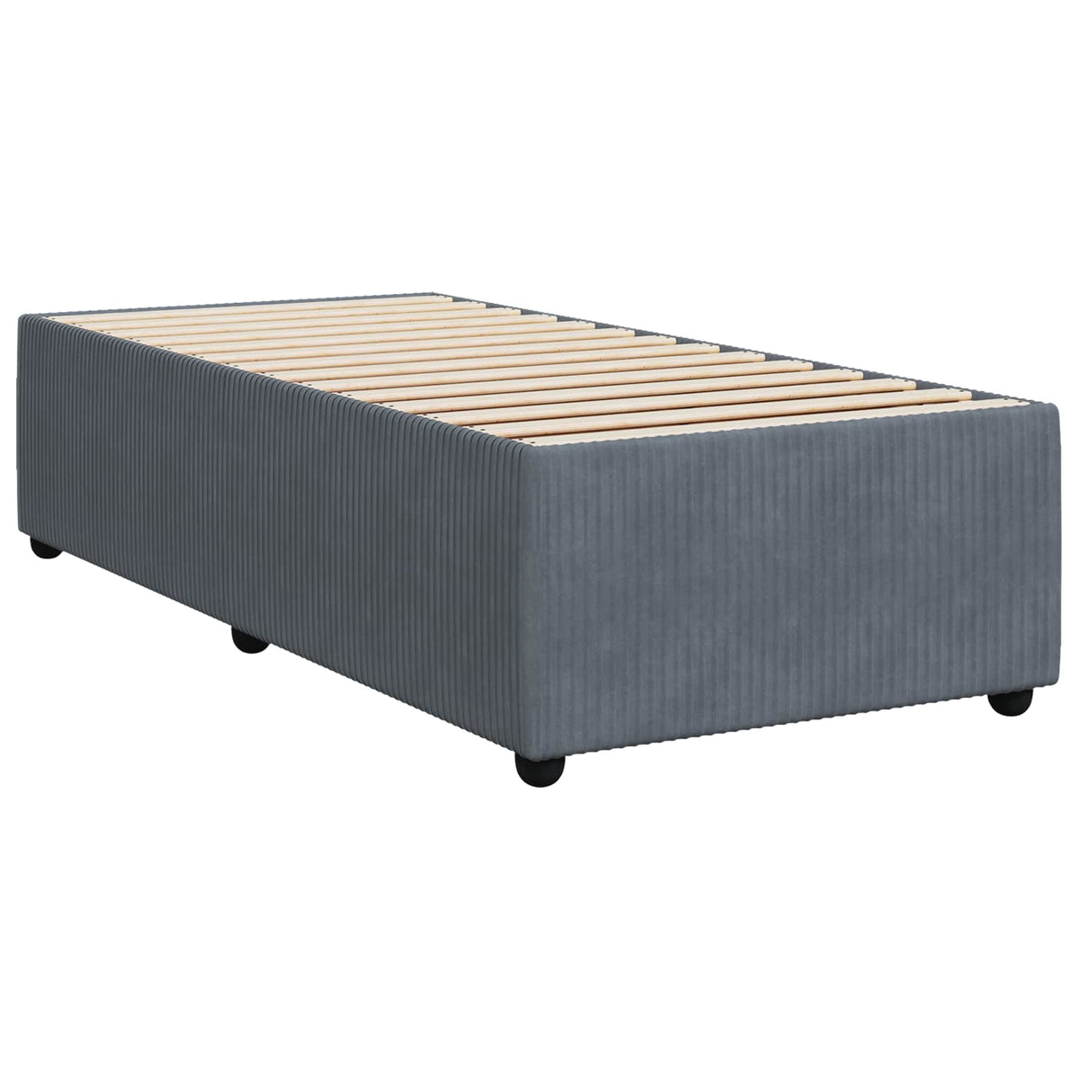 Boxspring krevet s madracem Tamnosiva 100 x 200 cm Baršun Plava 200 x 100 x 88 cm
