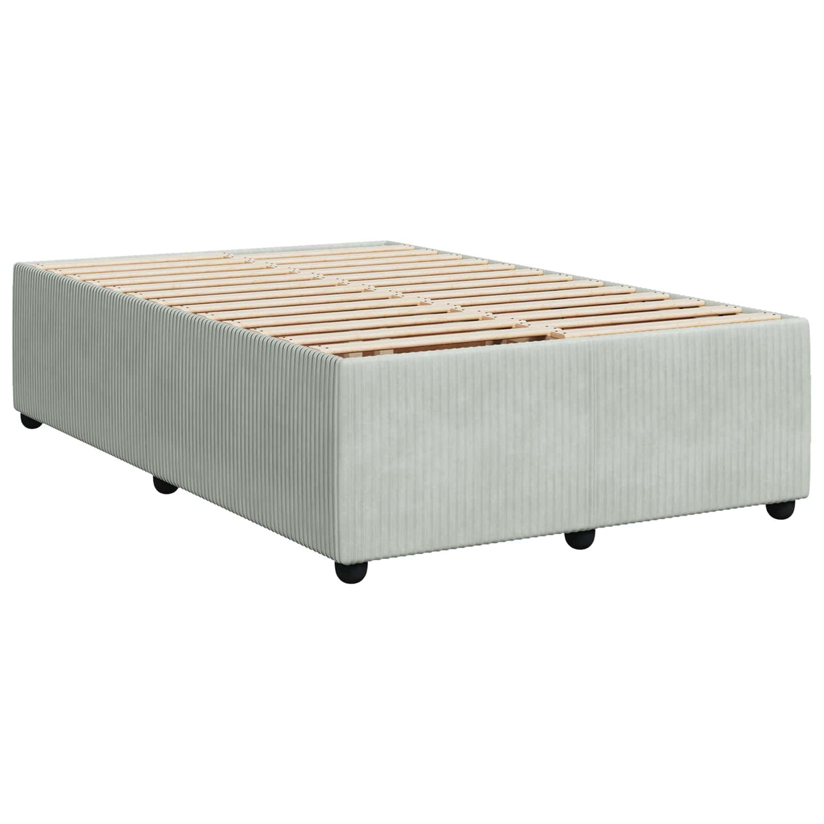 Boxspring krevet s madracem Svjetlosiva 120 x 200 cm Baršun Zelena