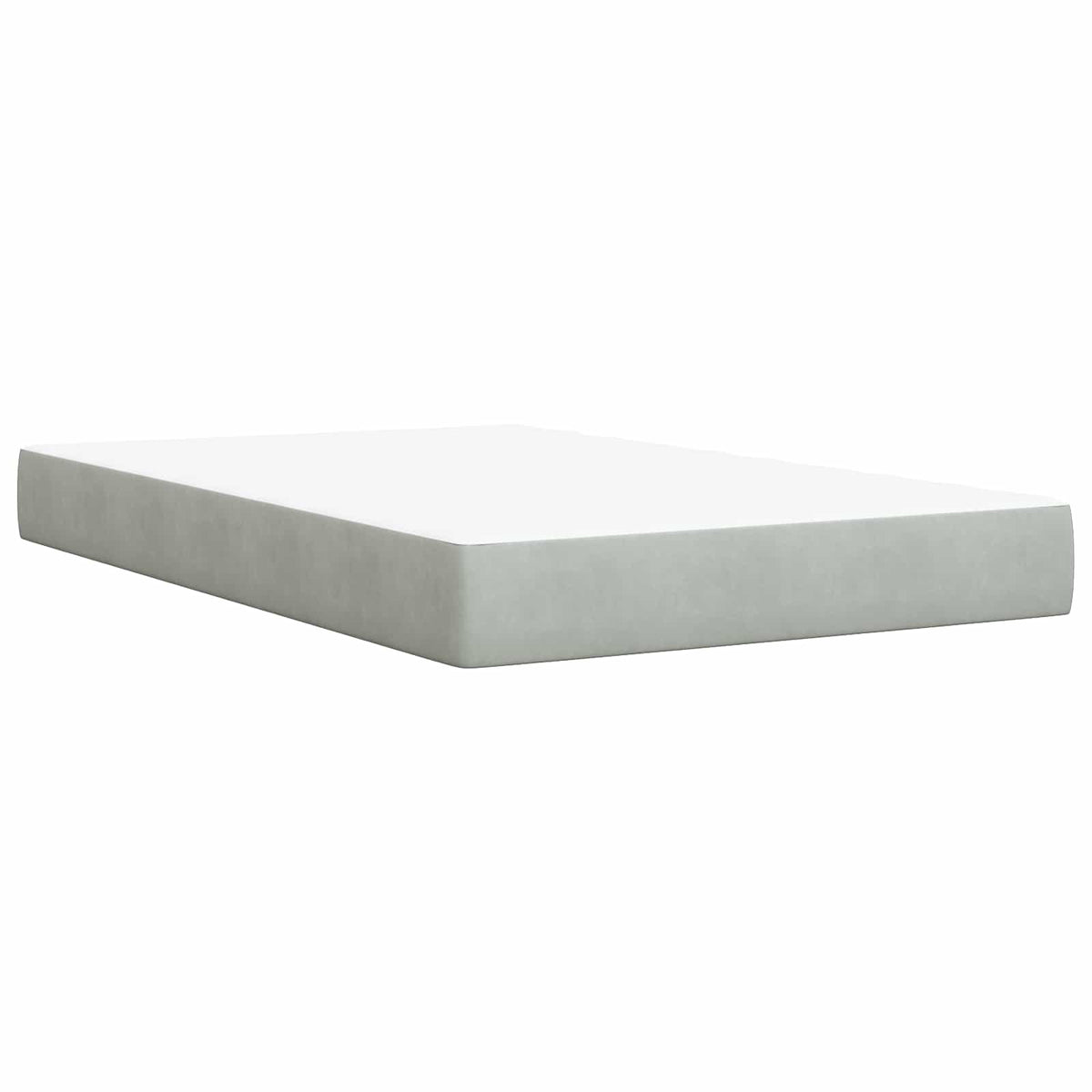 Boxspring krevet s madracem Svjetlosiva 120 x 200 cm Baršun Zelena