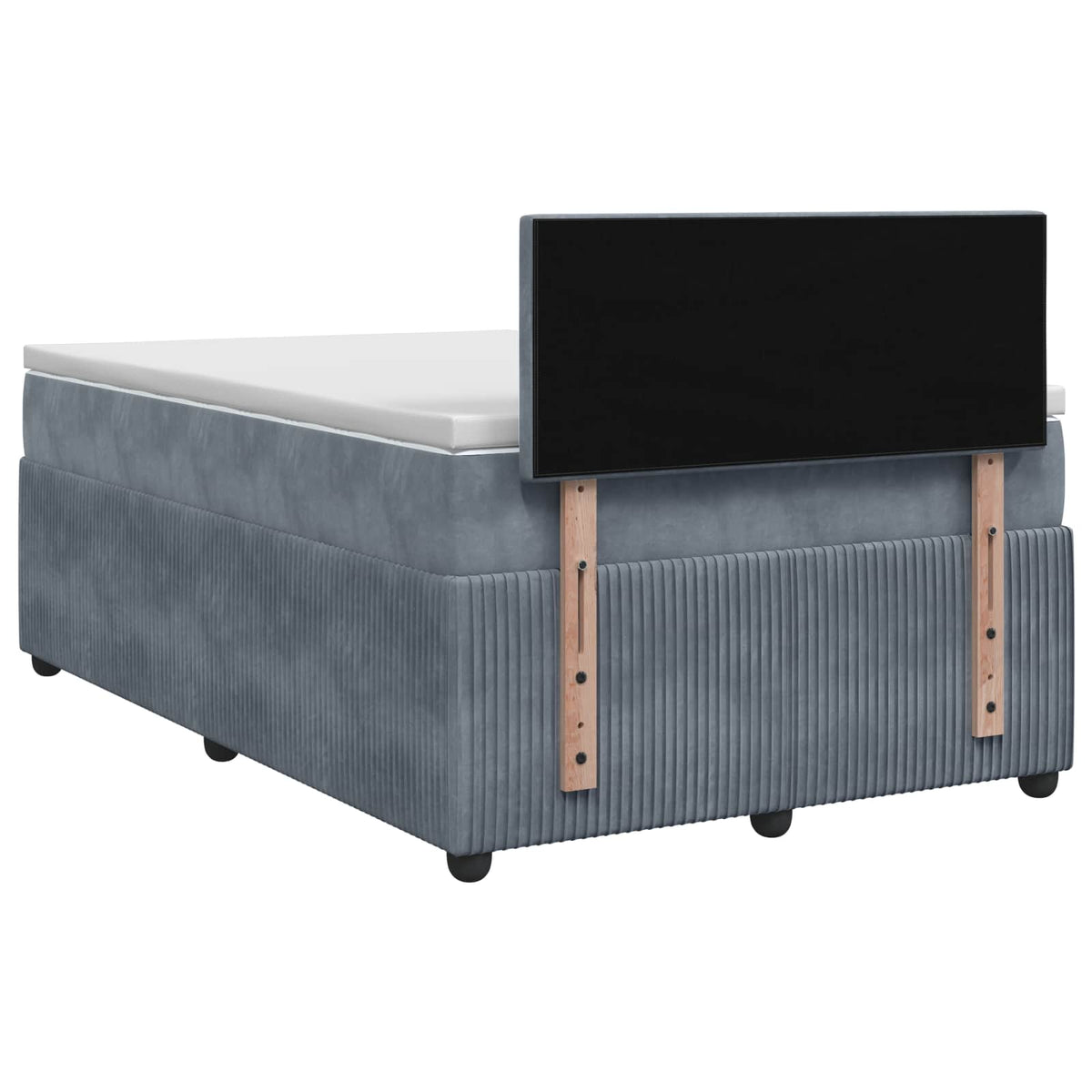 Boxspring krevet s madracem Tamnosiva 120 x 200 cm Baršun Plava