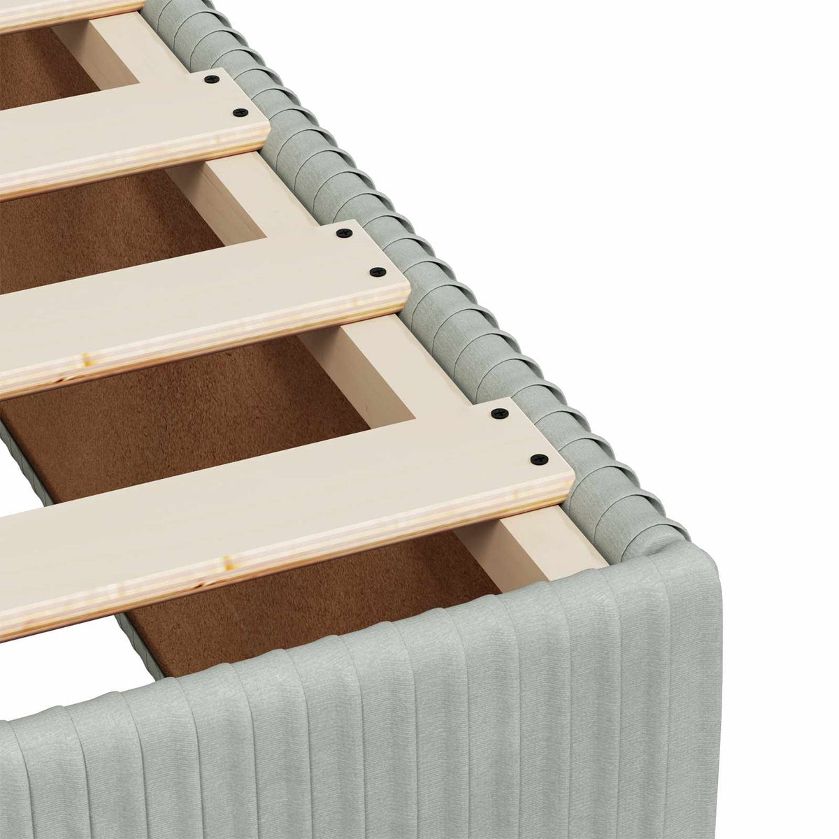 Boxspring krevet s madracem Svjetlosiva 140 x 190 cm Baršun Zelena