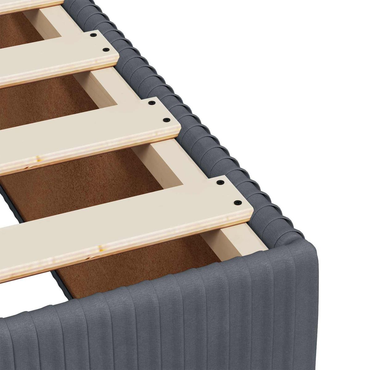 Boxspring krevet s madracem Tamnosiva 140 x 190 cm Baršun Plava 190 x 140 x 88 cm