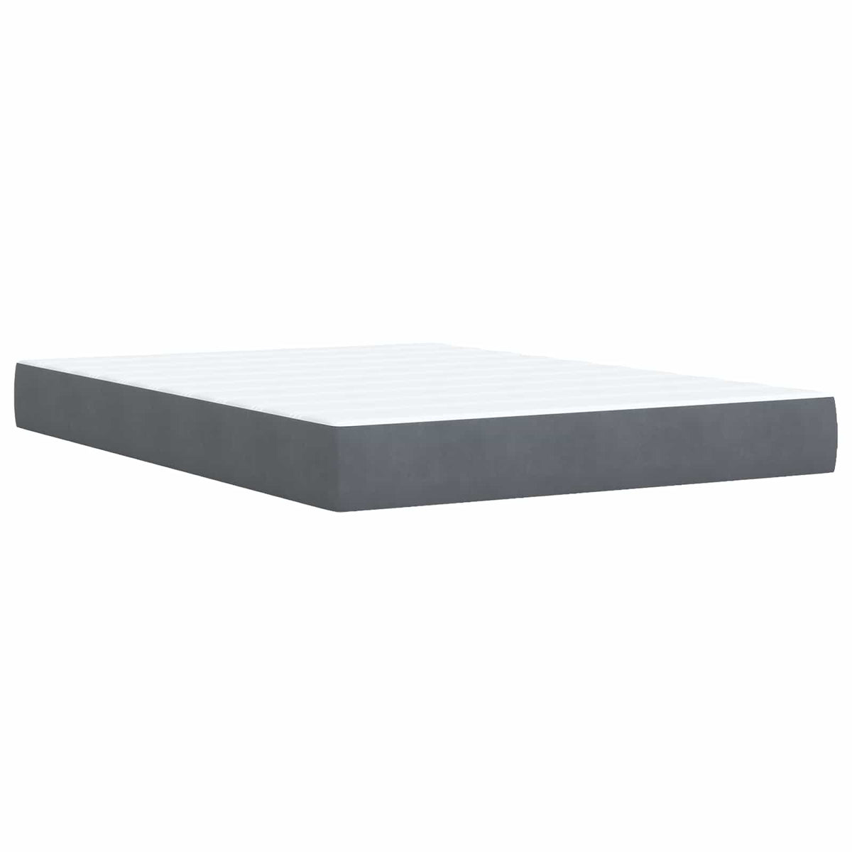 Boxspring krevet s madracem Tamnosiva 140 x 200 cm Baršun Plava 200 x 140 x 88 cm