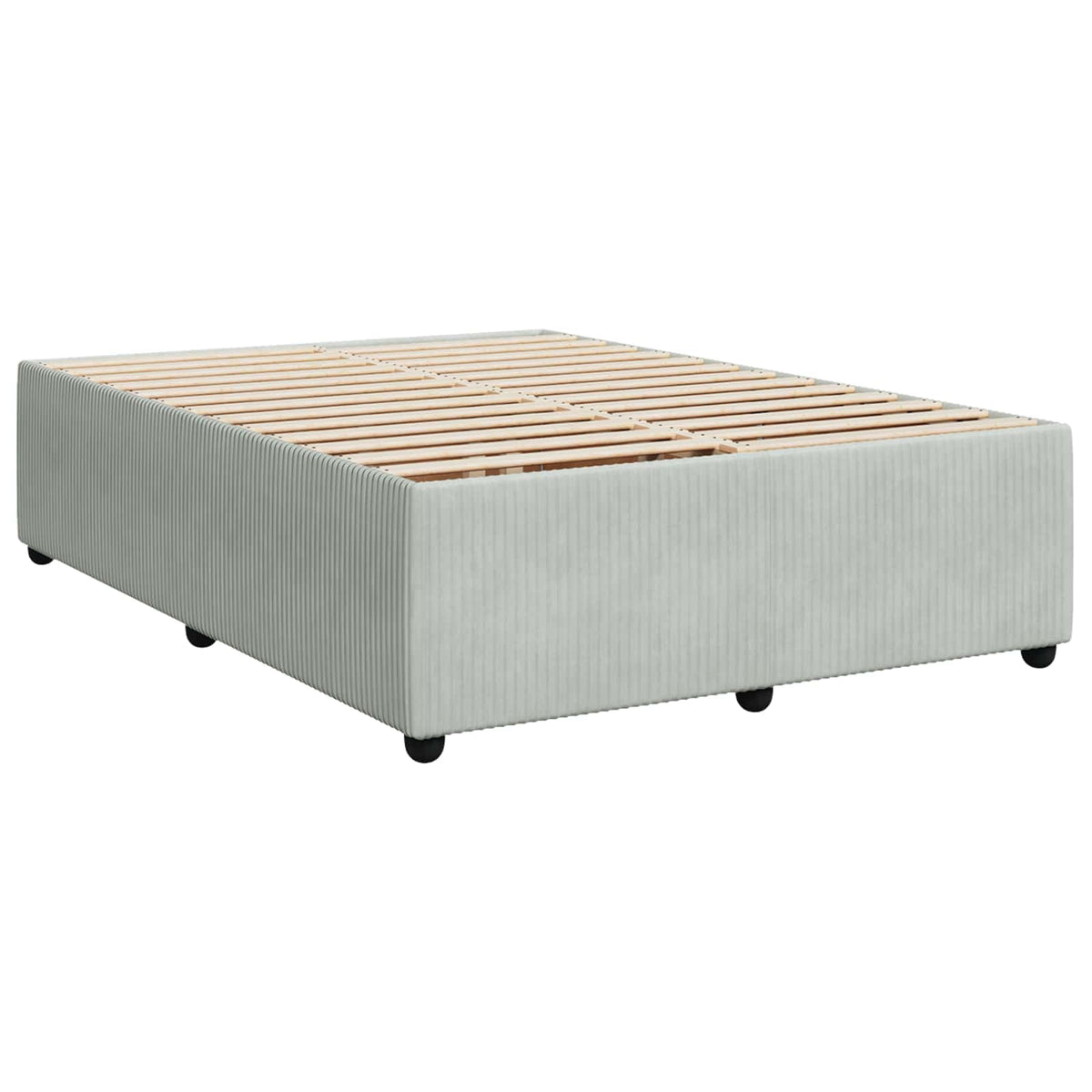 Boxspring krevet s madracem Svjetlosiva 160 x 200 cm Baršun Zelena