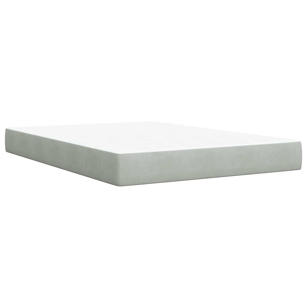 Boxspring krevet s madracem Svjetlosiva 160 x 200 cm Baršun Zelena