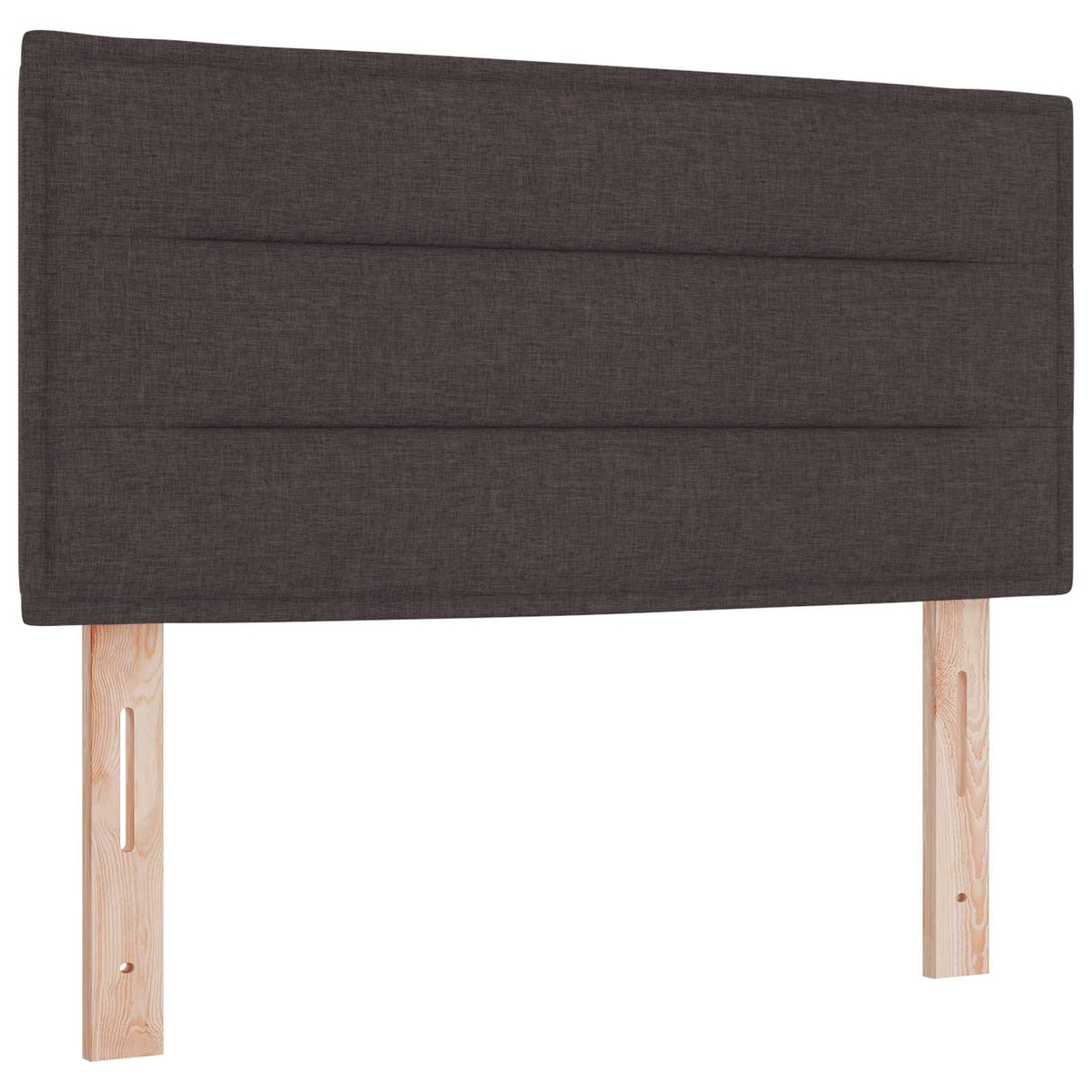 Krevet s box springom, madracem i LED-om Tamno smeđa Tkanina 90 x 200 cm