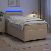 Boxspring krevet s madracem Krem 100 x 200 cm Tkanina 100 x 200 x 100.5 cm