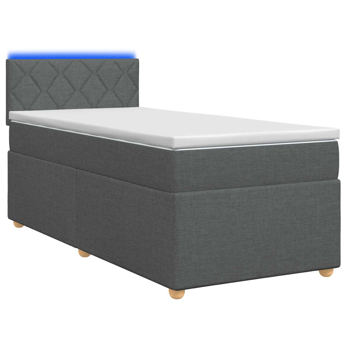 Boxspring krevet s madracem Tamnosiva 80 x 200 cm Tkanina 80 x 200 x 100.5 cm