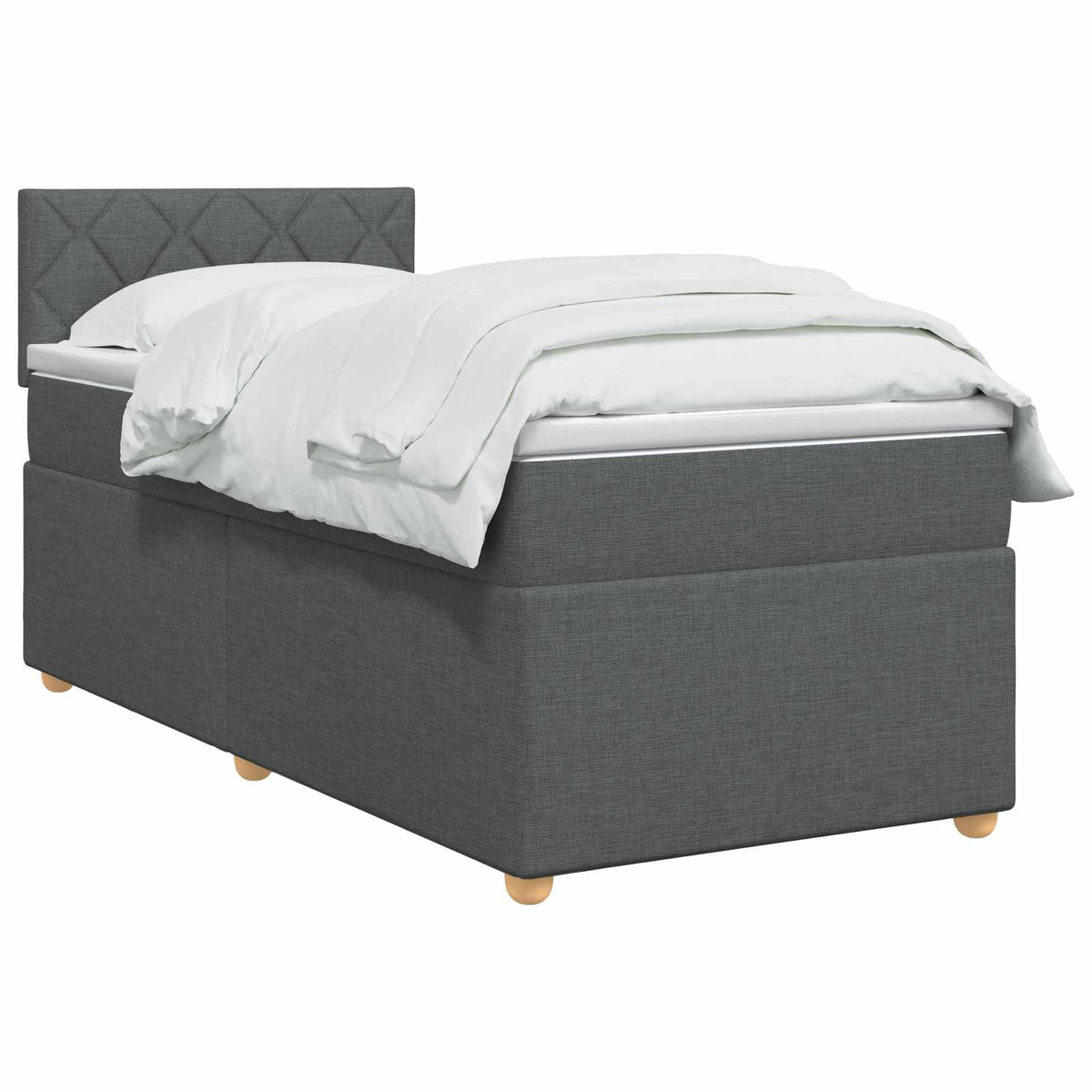Boxspring krevet s madracem Tamnosiva 80 x 200 cm Tkanina 80 x 200 x 100.5 cm