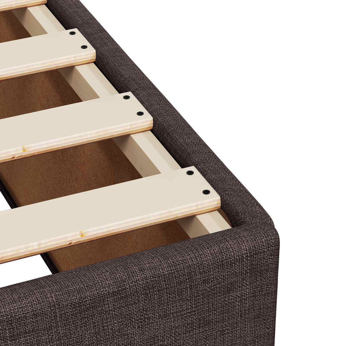 Boxspring krevet s madracem Tamno smeđa 90 x 190 cm Tkanina 90 x 190 x 100.5 cm