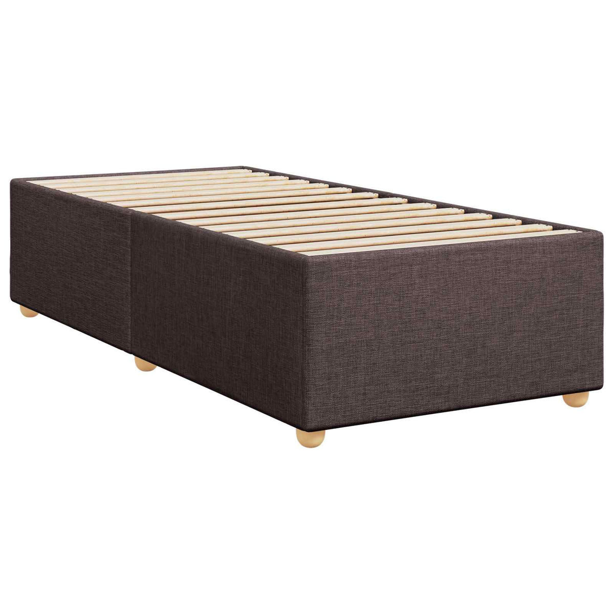Boxspring krevet s madracem Tamno smeđa 90 x 190 cm Tkanina 90 x 190 x 100.5 cm