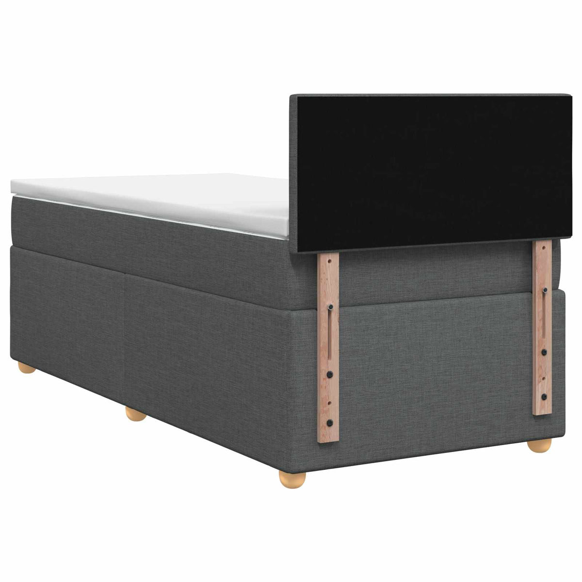 Boxspring krevet s madracem Tamnosiva 90 x 200 cm Tkanina 90 x 200 x 100.5 cm