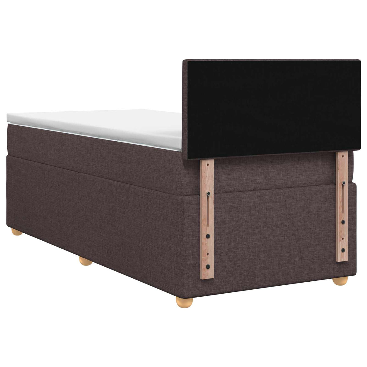 Boxspring krevet s madracem Tamno smeđa 90 x 200 cm Tkanina 90 x 200 x 100.5 cm