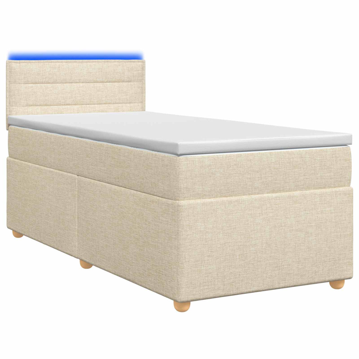 Boxspring krevet s madracem Krem 100 x 200 cm Tkanina 100 x 200 x 100.5 cm