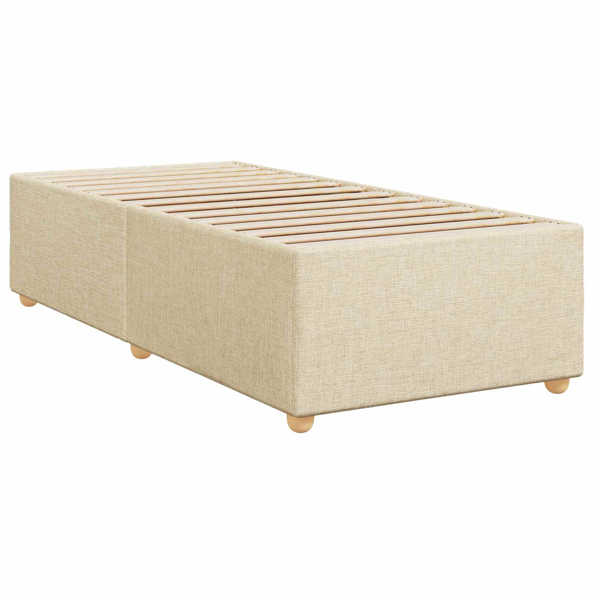 Boxspring krevet s madracem Krem 100 x 200 cm Tkanina 100 x 200 x 100.5 cm