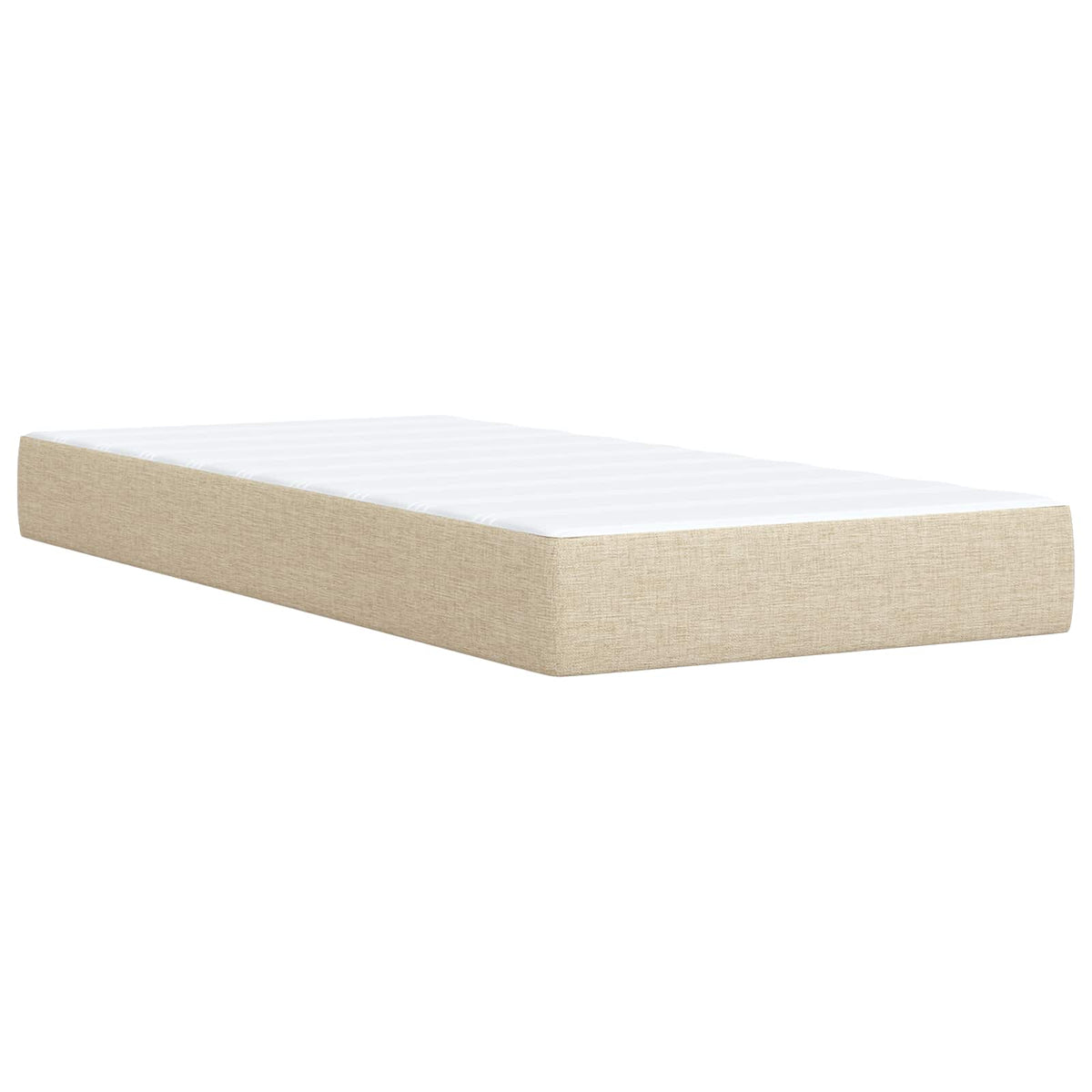 Boxspring krevet s madracem Krem 100 x 200 cm Tkanina 100 x 200 x 100.5 cm
