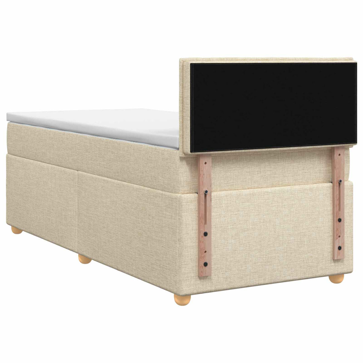 Boxspring krevet s madracem Krem 100 x 200 cm Tkanina 100 x 200 x 100.5 cm