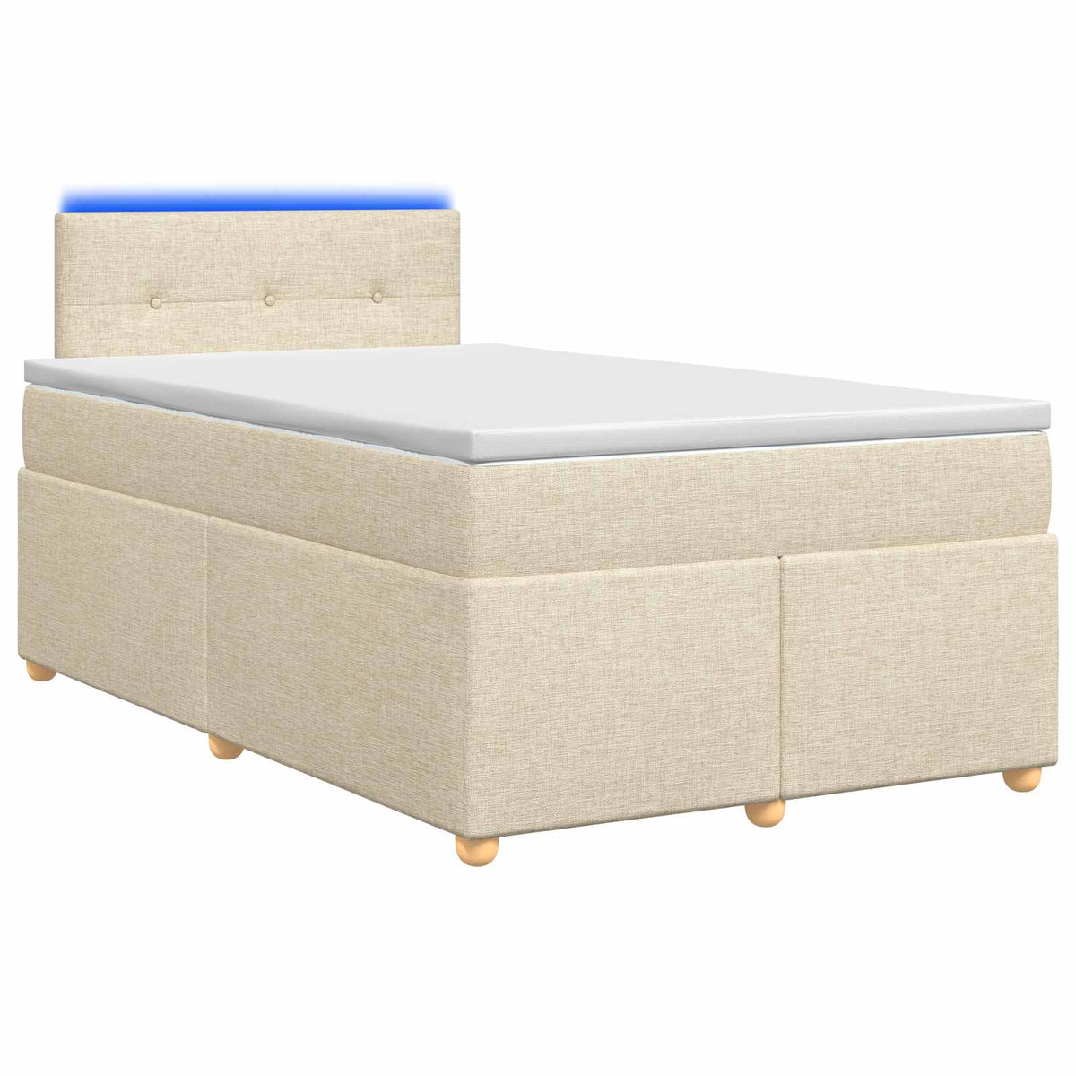 Boxspring krevet s madracem Krem 120 x 200 cm Tkanina 120 x 200 x 100.5 cm