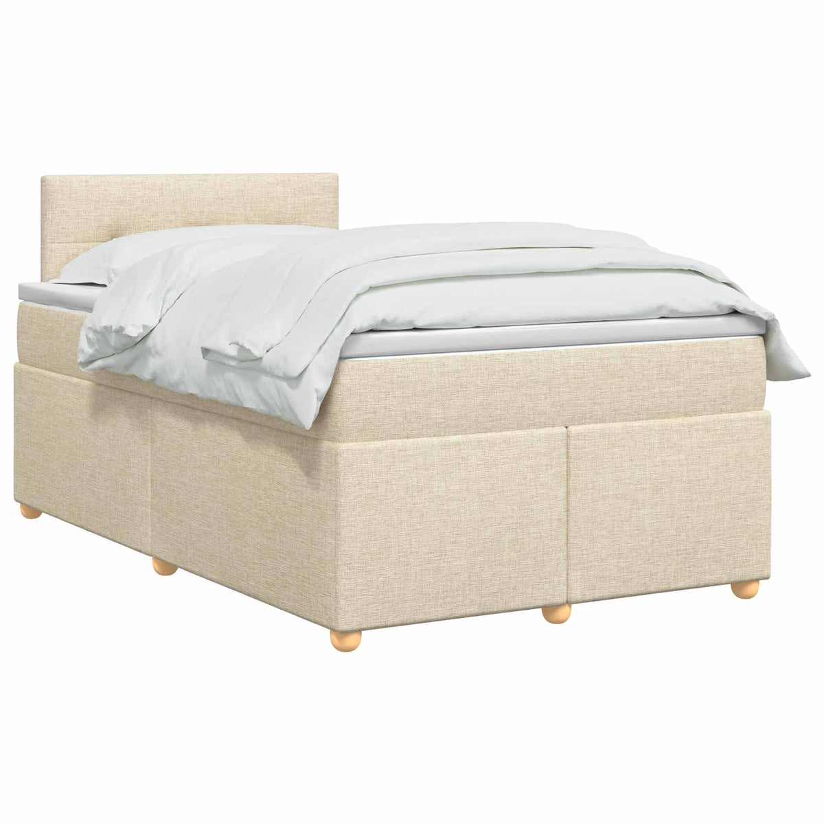 Boxspring krevet s madracem Krem 120 x 200 cm Tkanina 120 x 200 x 100.5 cm