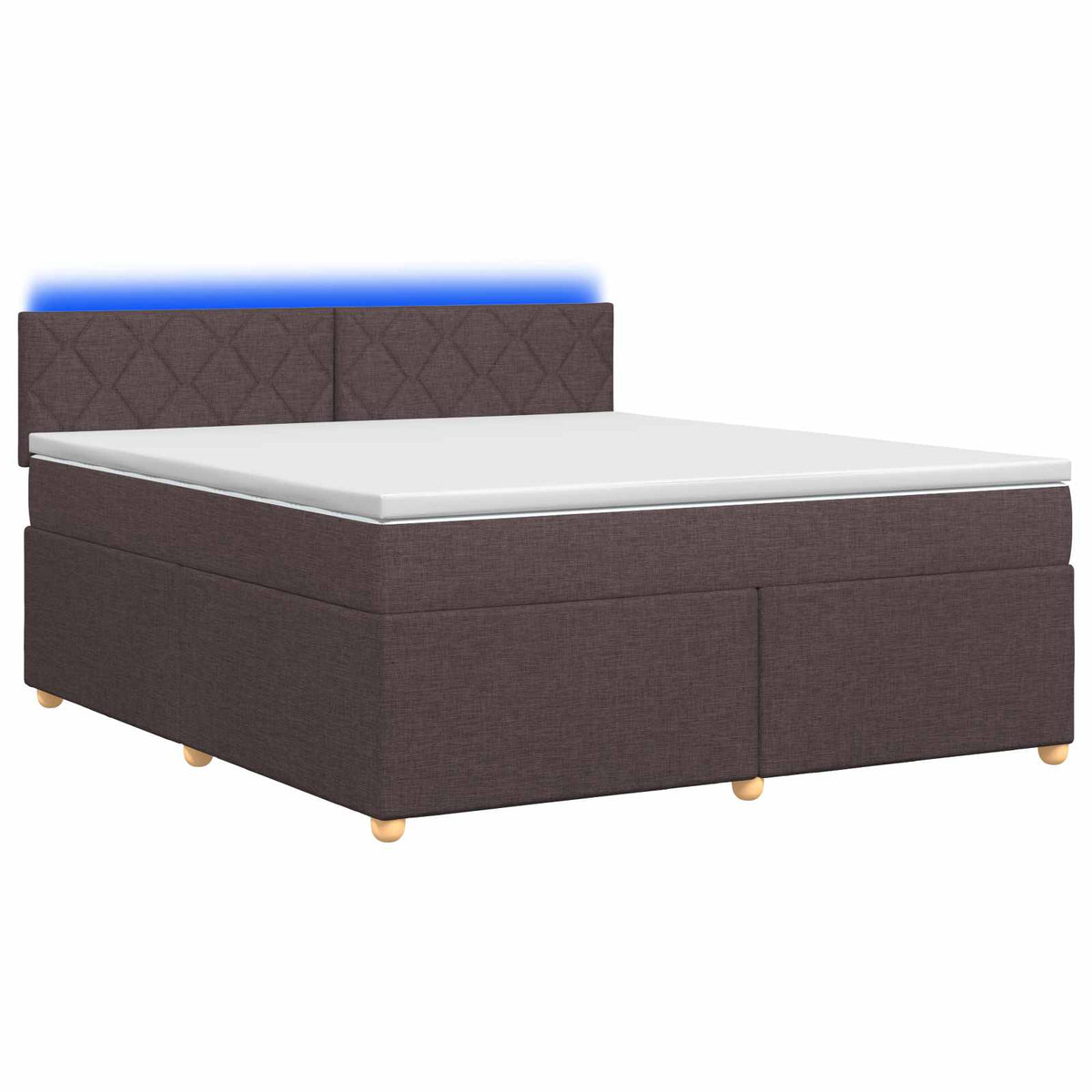 Boxspring krevet s madracem Tamno smeđa 180 x 200 cm Tkanina 180 x 200 x 100.5 cm