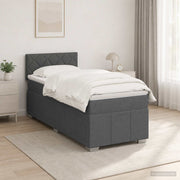 Boxspring krevet s madracem Tamnosiva 90 x 190 cm Tkanina 90 x 190 x 100.5 cm